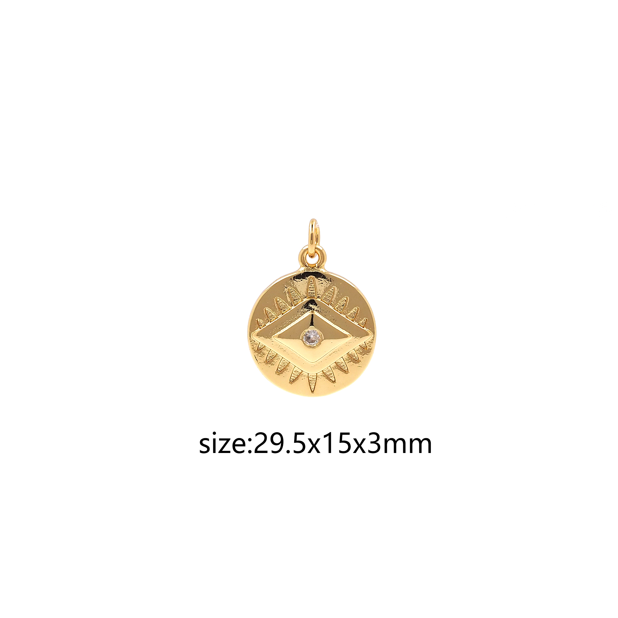 18K Gold Filled Hamsa Pendant,CZ Micro Pave Hamsa Charm Earrings Necklace for DIY Jewelry Making Supply