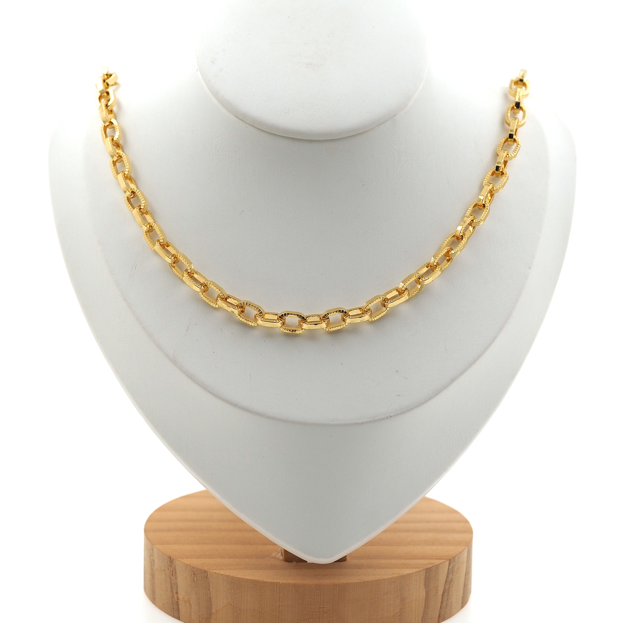 18K Gold Filled Paper Clip Link Necklace,Cable Chain,Minimalist Necklace,Paper Clip Chain Necklace,Adjustable Necklace