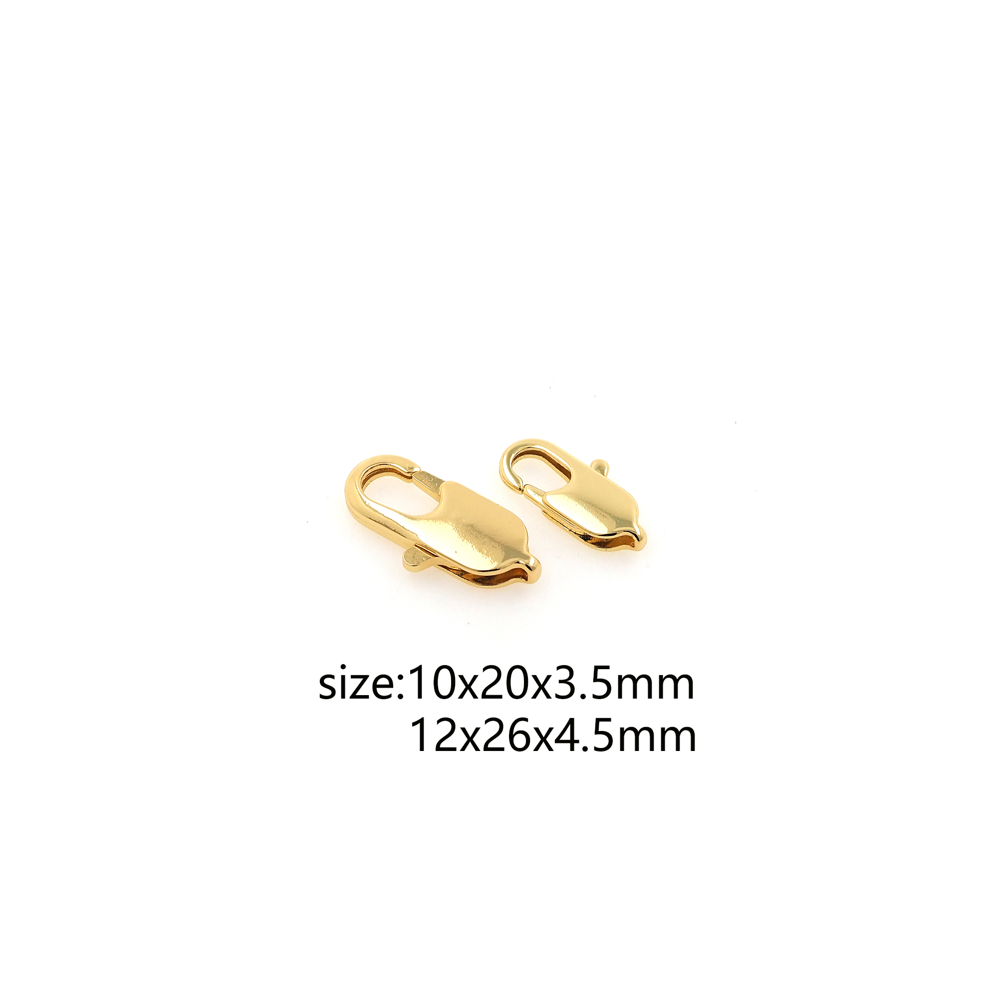 18K Gold Filled Lobster Clasp,Lobster Clasp Lock,Spring Buckle for DIY Jewelry Necklace Bracelet