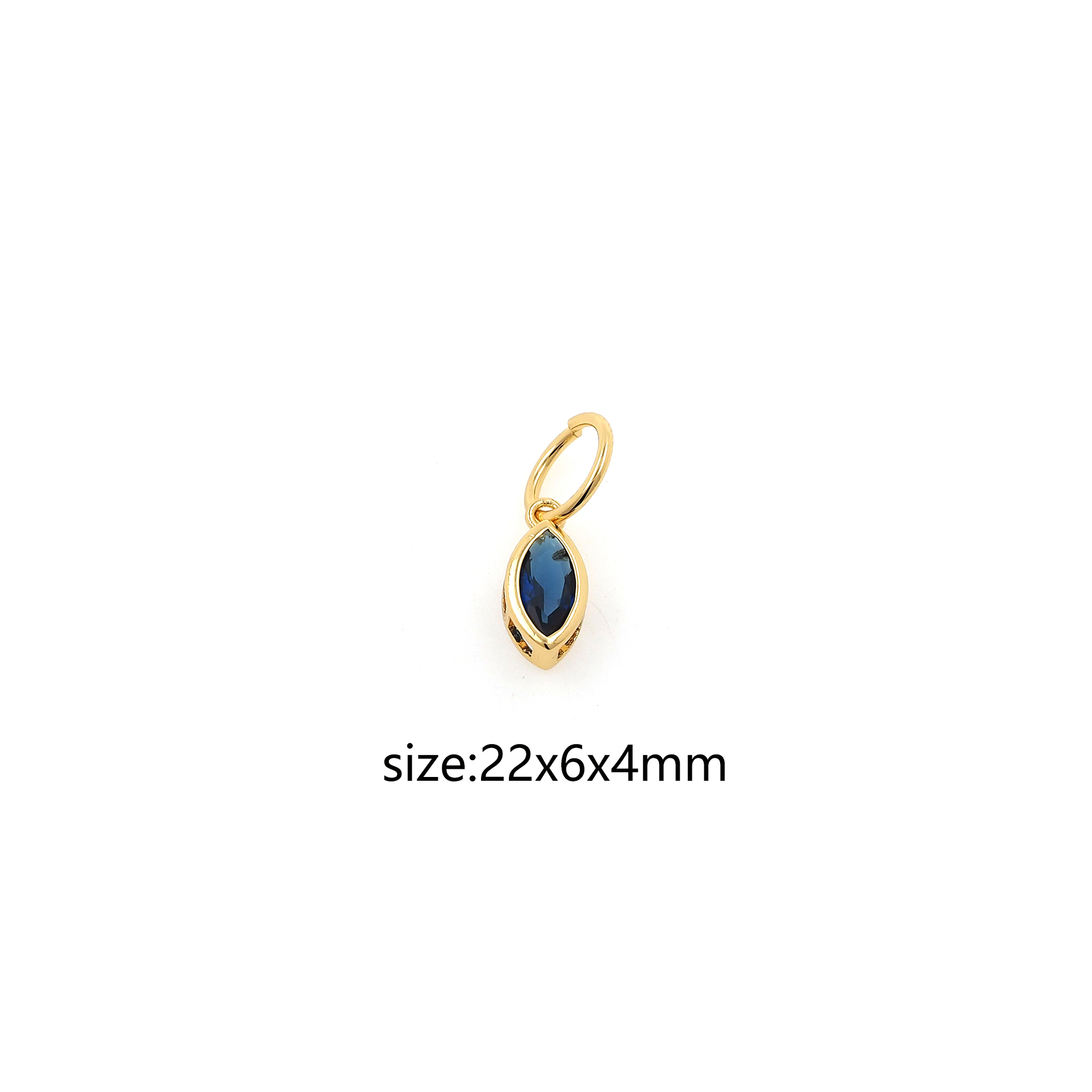 18K Gold Filled Oval Pendant,CZ Micro Pave Oval Charm Earrings Necklace for DIY Jewelry Making Supply