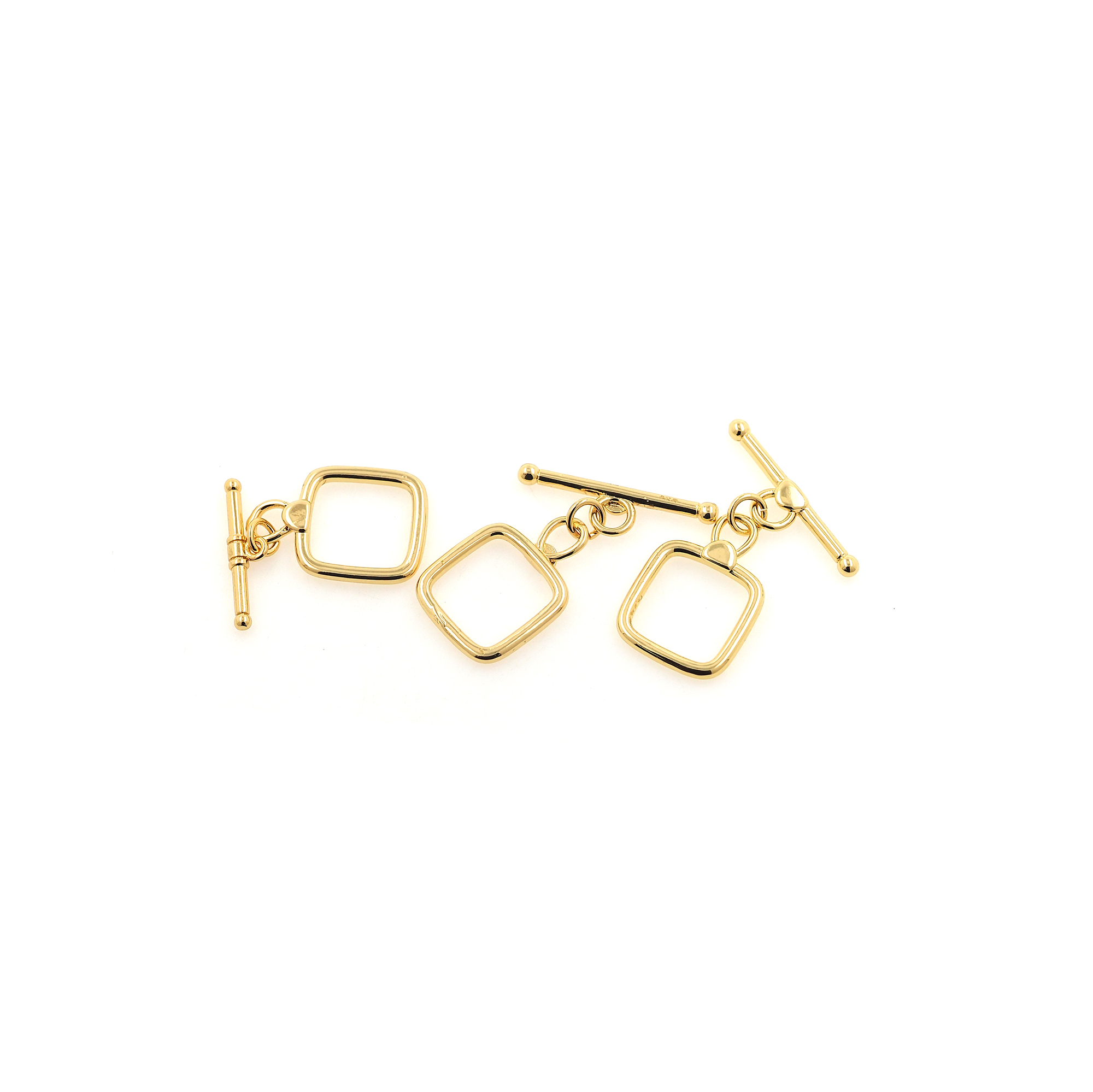 18K Gold Filled OT Clasp,Square OT Clasp Bracelet Necklace for DIY Jewelry Finding Necklace Bracelet