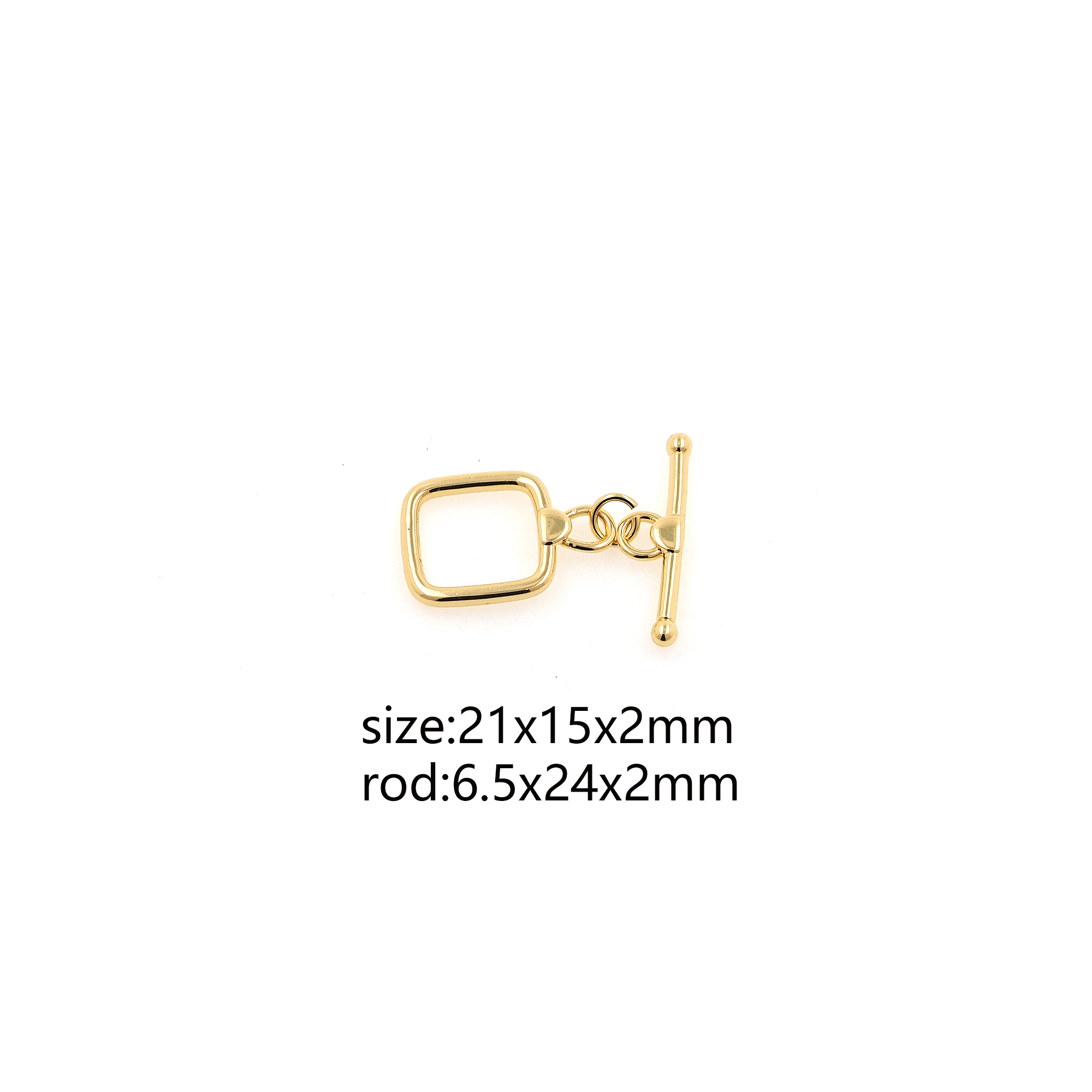 18K Gold Filled OT Clasp,Square OT Clasp Bracelet Necklace for DIY Jewelry Finding Necklace Bracelet