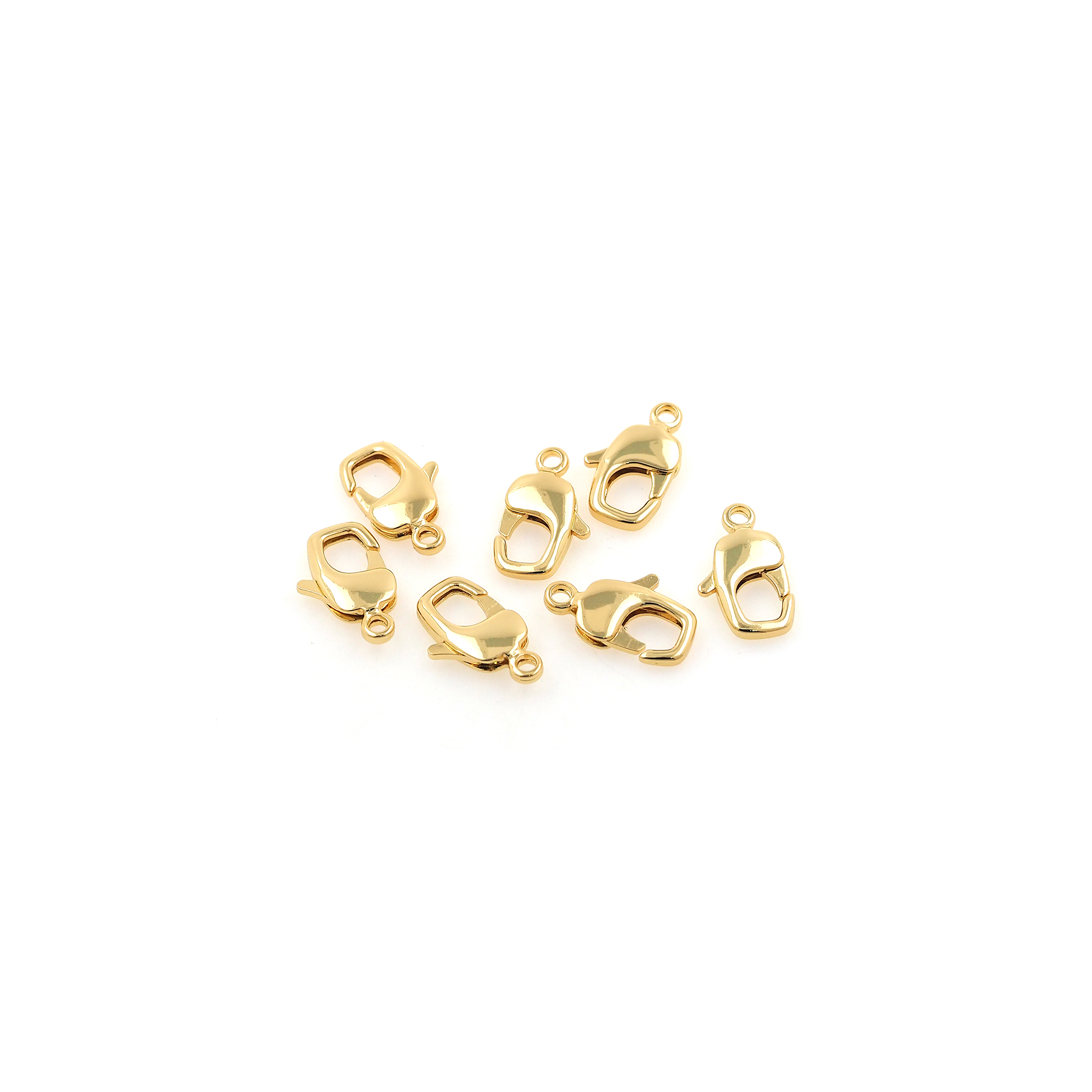 18K Gold Filled Lobster Clasp,Lobster Spring Claw Clasp Lock for DIY Jewelry Necklace Bracelet