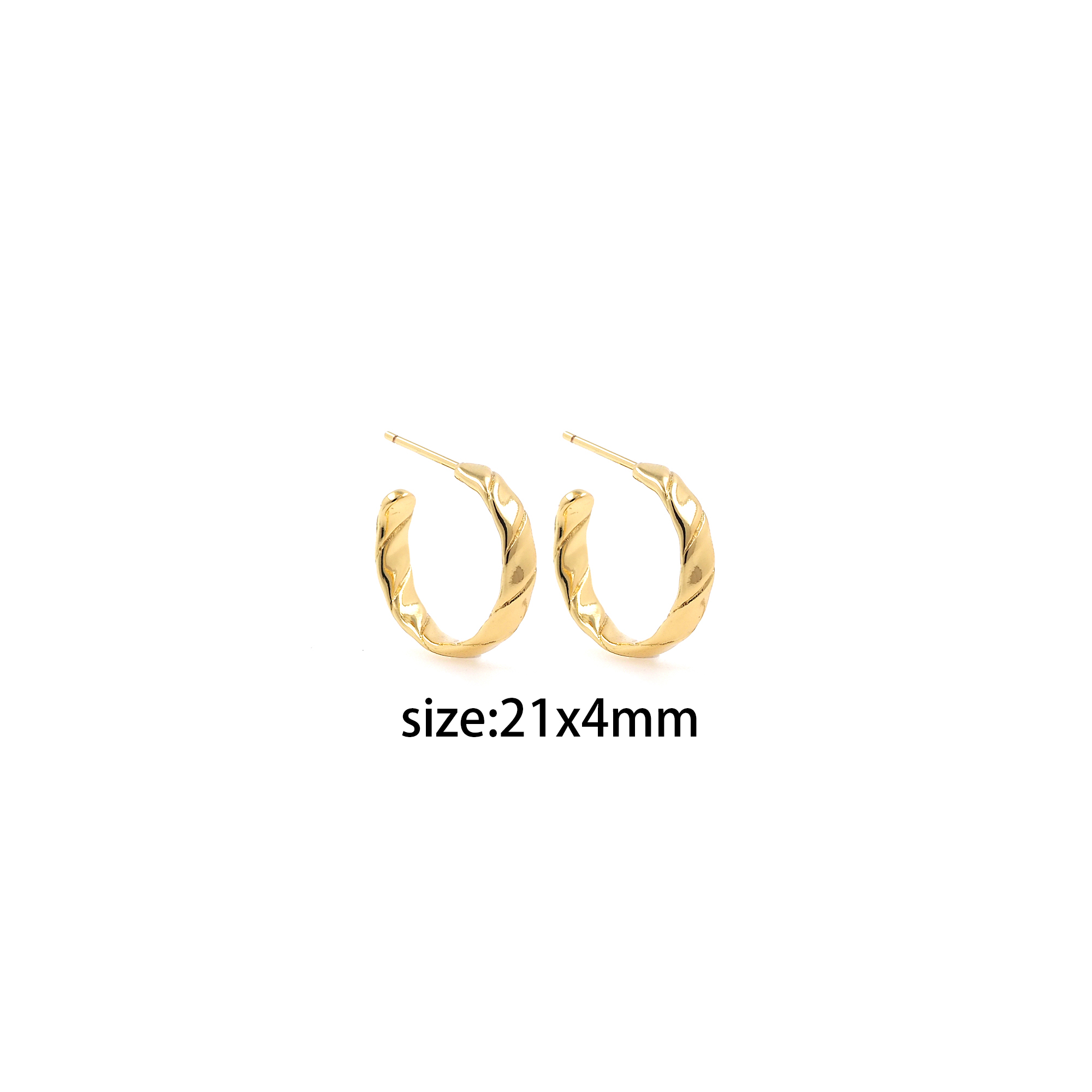Dainty Thick Earrings,18K Gold Filled Round Hoop Earrings,Gold Hoops,Minimalist Hoops Huggie