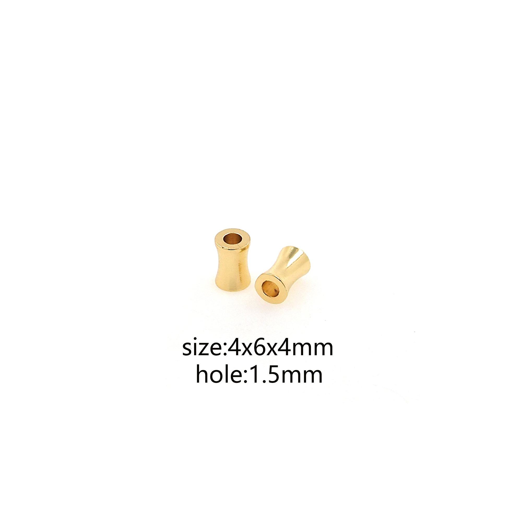 18K Gold Filled Tube Spacer Beads,Barrel Beads for Bracelet Jewelry Necklace Making Supply