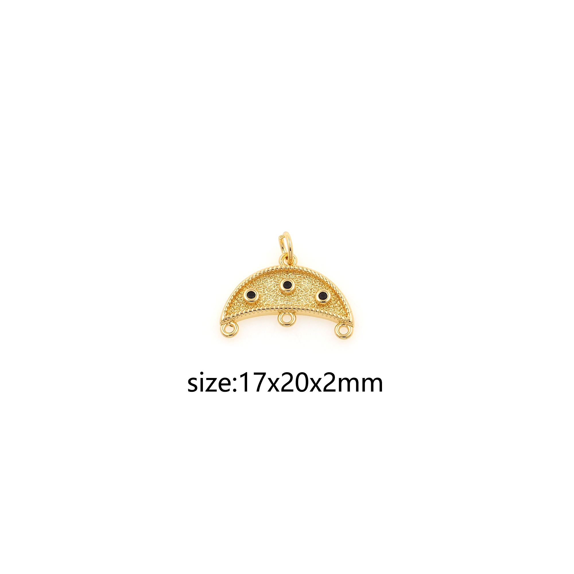 18K Gold Filled Moon Pendant,Celestial Charm Earrings Necklace for DIY Jewelry Making Supply