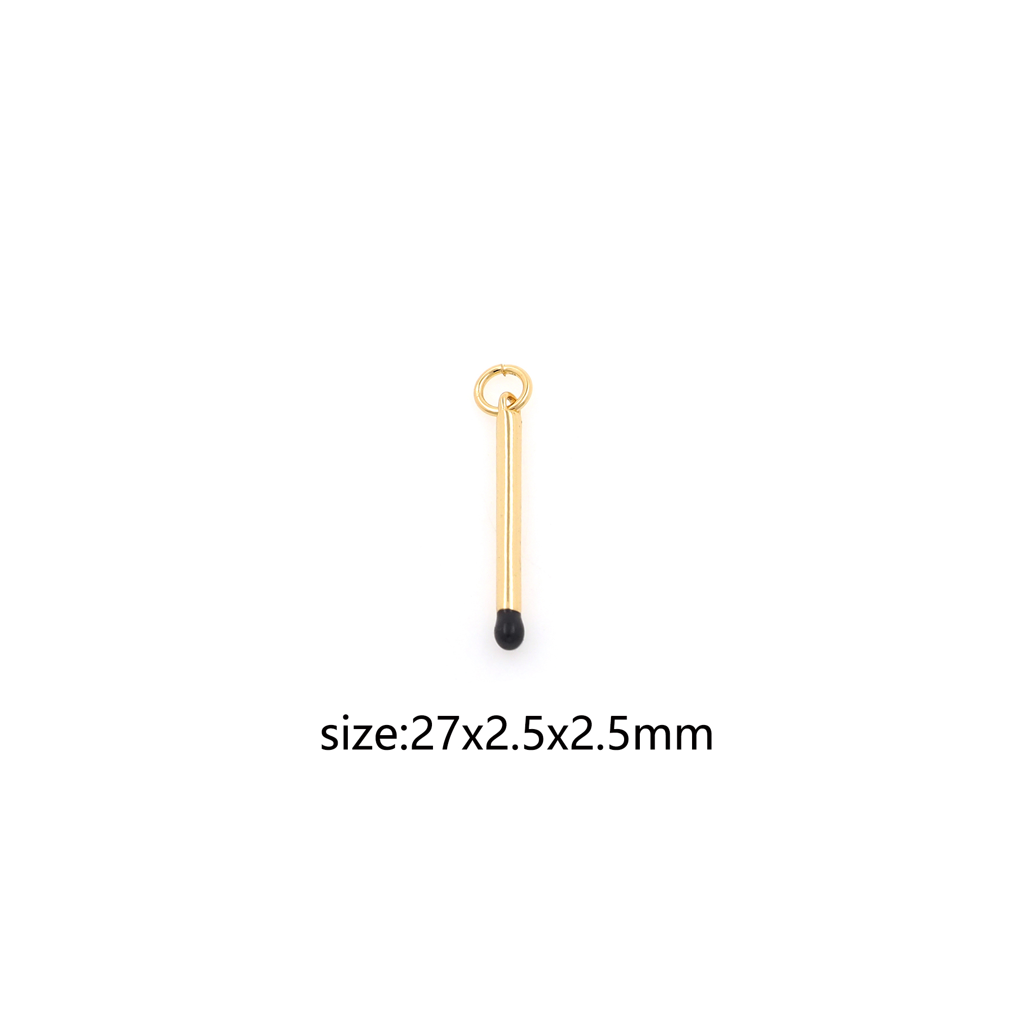 18K Gold Filled Matches Pendant,Enamel Matches Charm Earrings Necklace for DIY Jewelry Making Supply