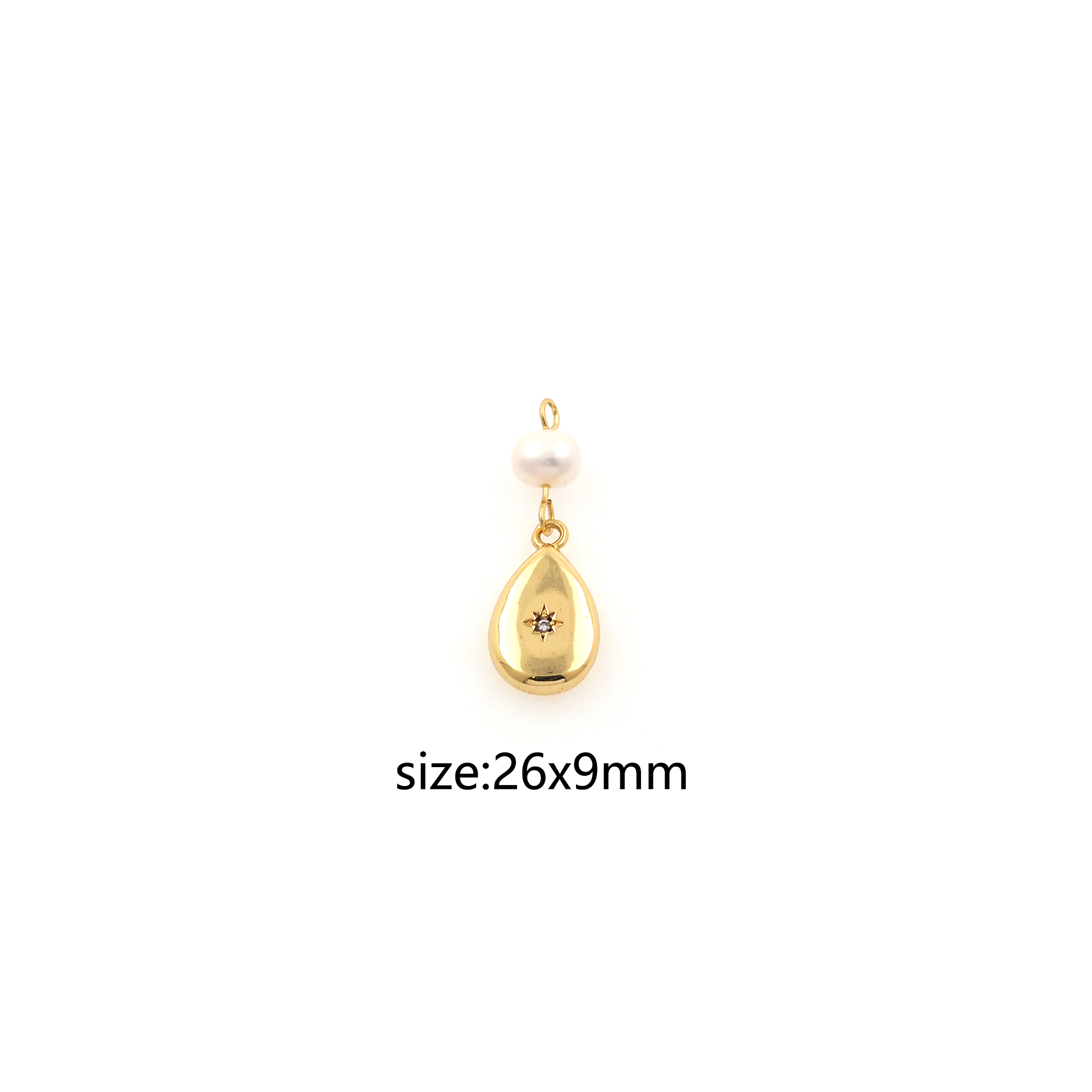 18K Gold Filled North Star Pendant,Celestial Charm Earrings Necklace for DIY Jewelry Making Supply