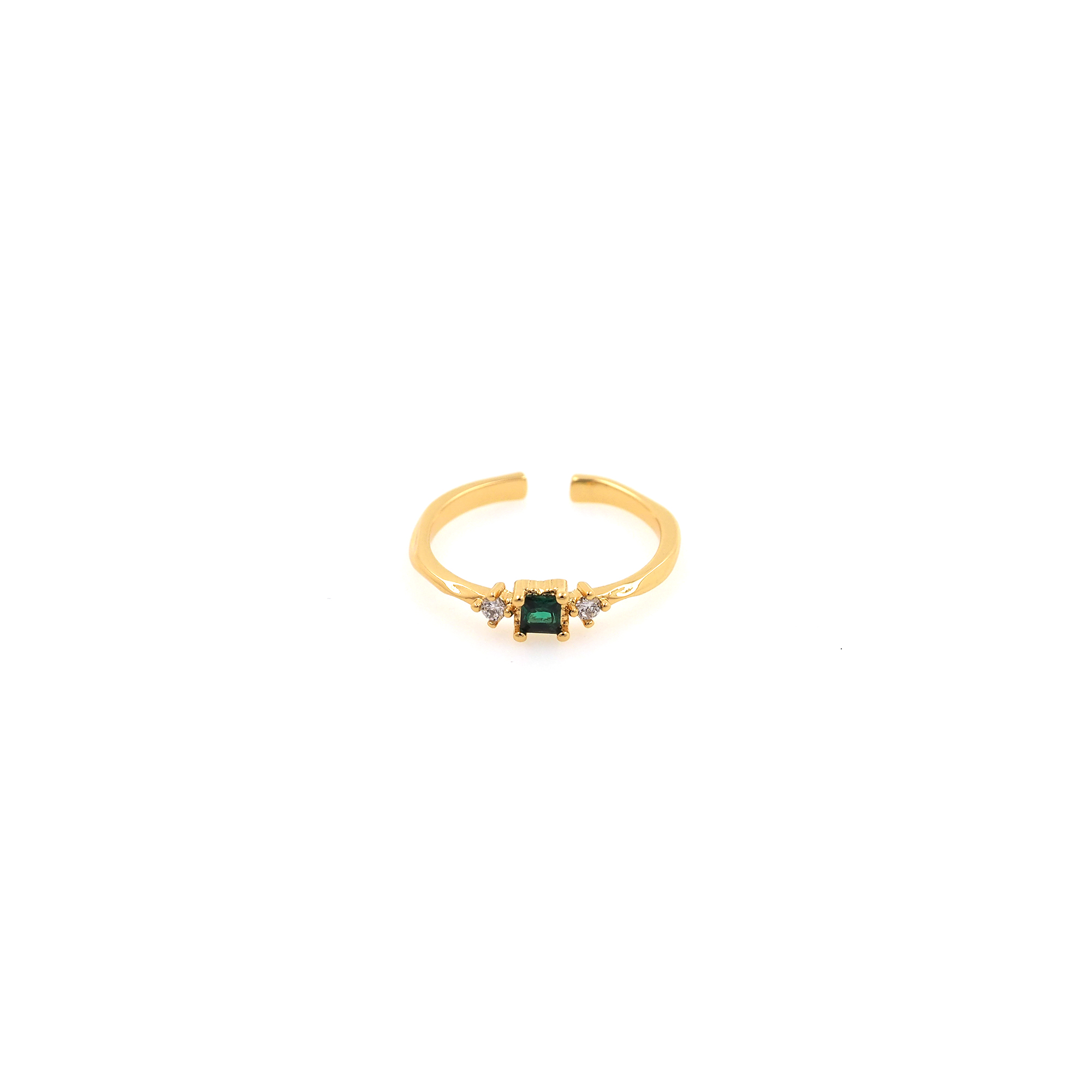 18K Gold Filled CZ Ring,Minimalist Ring,Dainty Zirconia Ring,Open Ring,Adjustable Ring