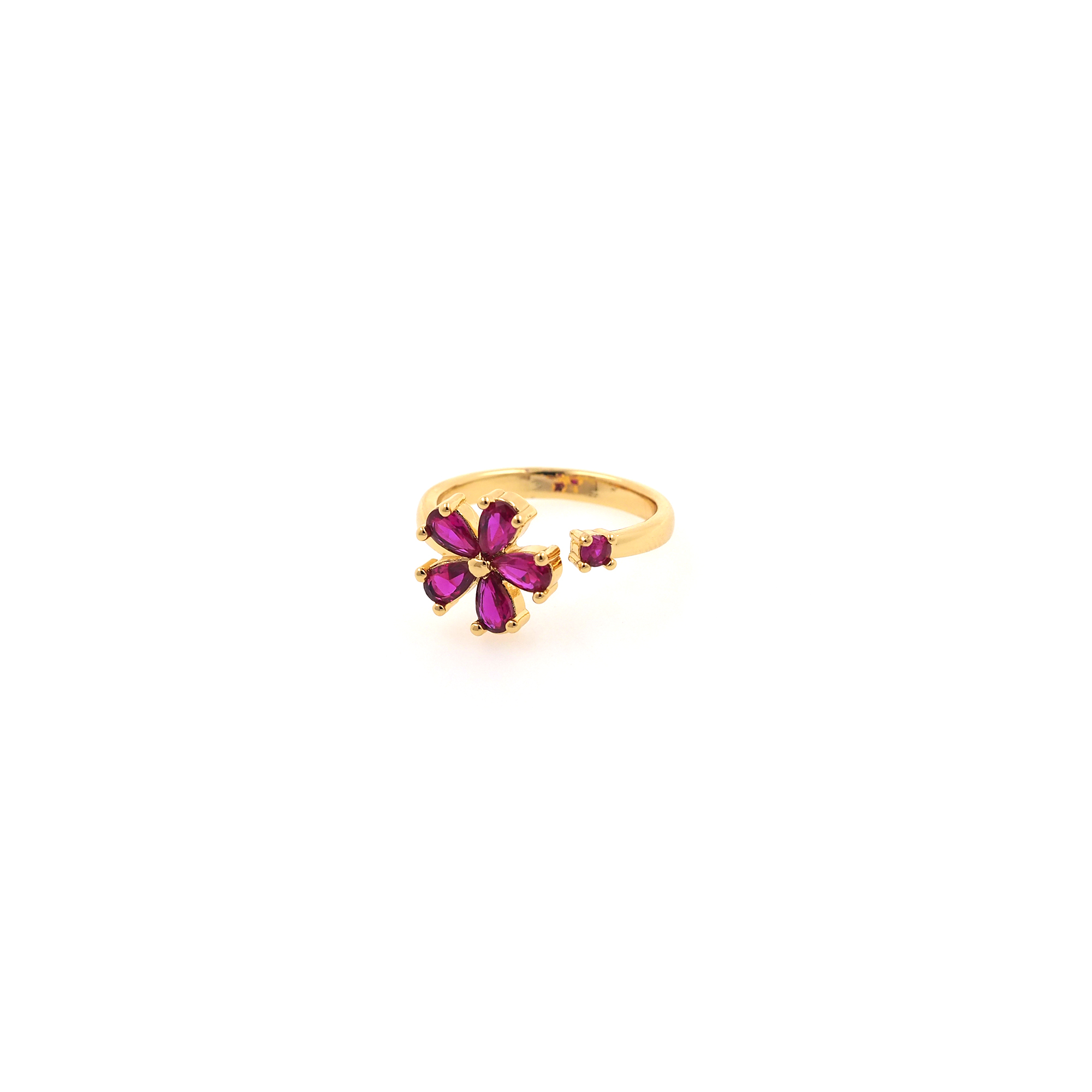 18K Gold Filled Flower Rings,Dainty Ring,Adjustable Ring,Minimalist Ring,Open Ring