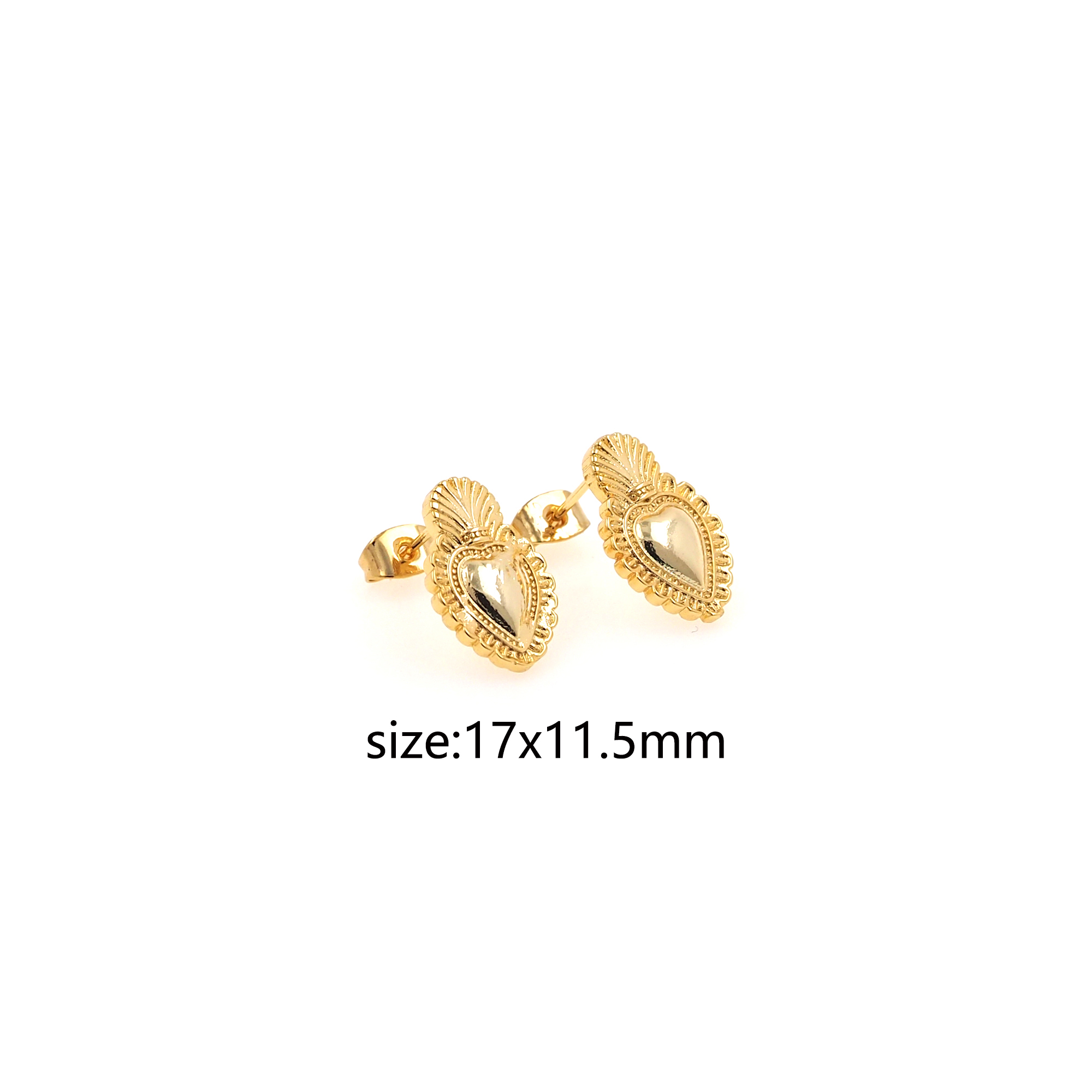 18K Gold Filled Heart Stud Earrings,Heart Stud,Dainty Earrings,Heart Earrings,Minimalist Earring,Gift for Wife