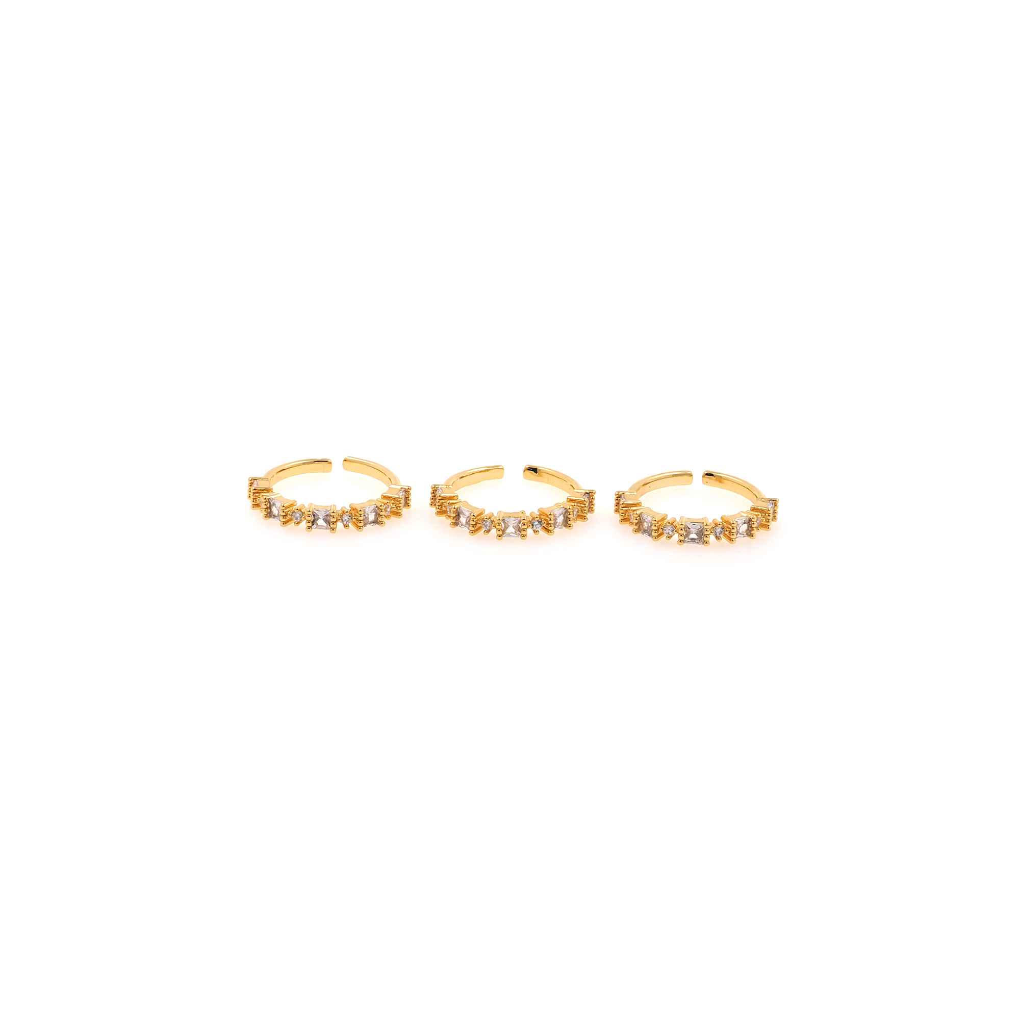 18K Gold Filled Thin CZ Ring,Minimalist Ring,Dainty Zirconia Ring,Open Ring,Adjustable Ring