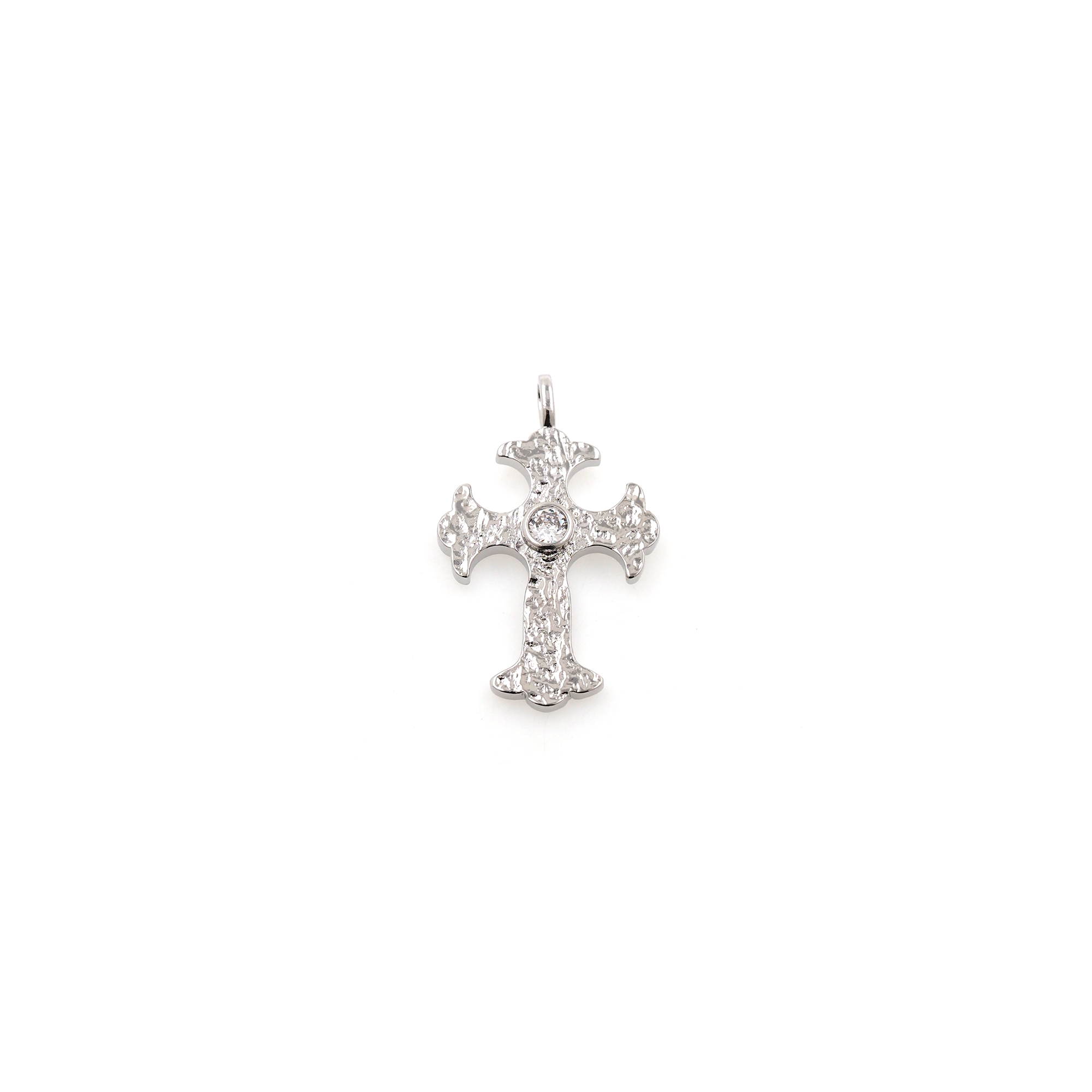 18K Gold Filled Cross Pendant,CZ Micro Pave Cross Charm Earrings Necklace for DIY Jewelry Making Supply