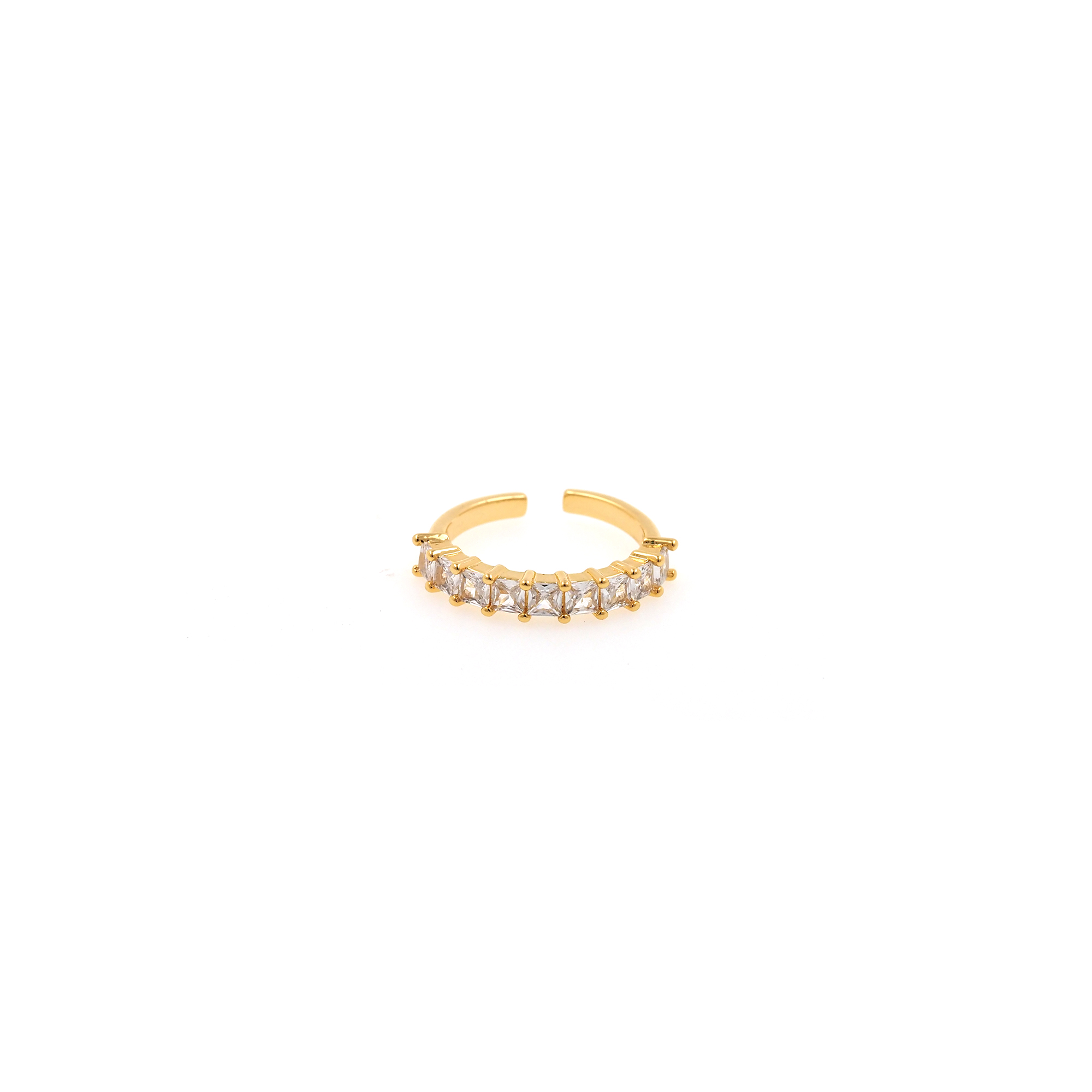 18K Gold Filled Thin CZ Ring,Minimalist Ring,Dainty Zirconia Ring,Open Ring,Adjustable Ring