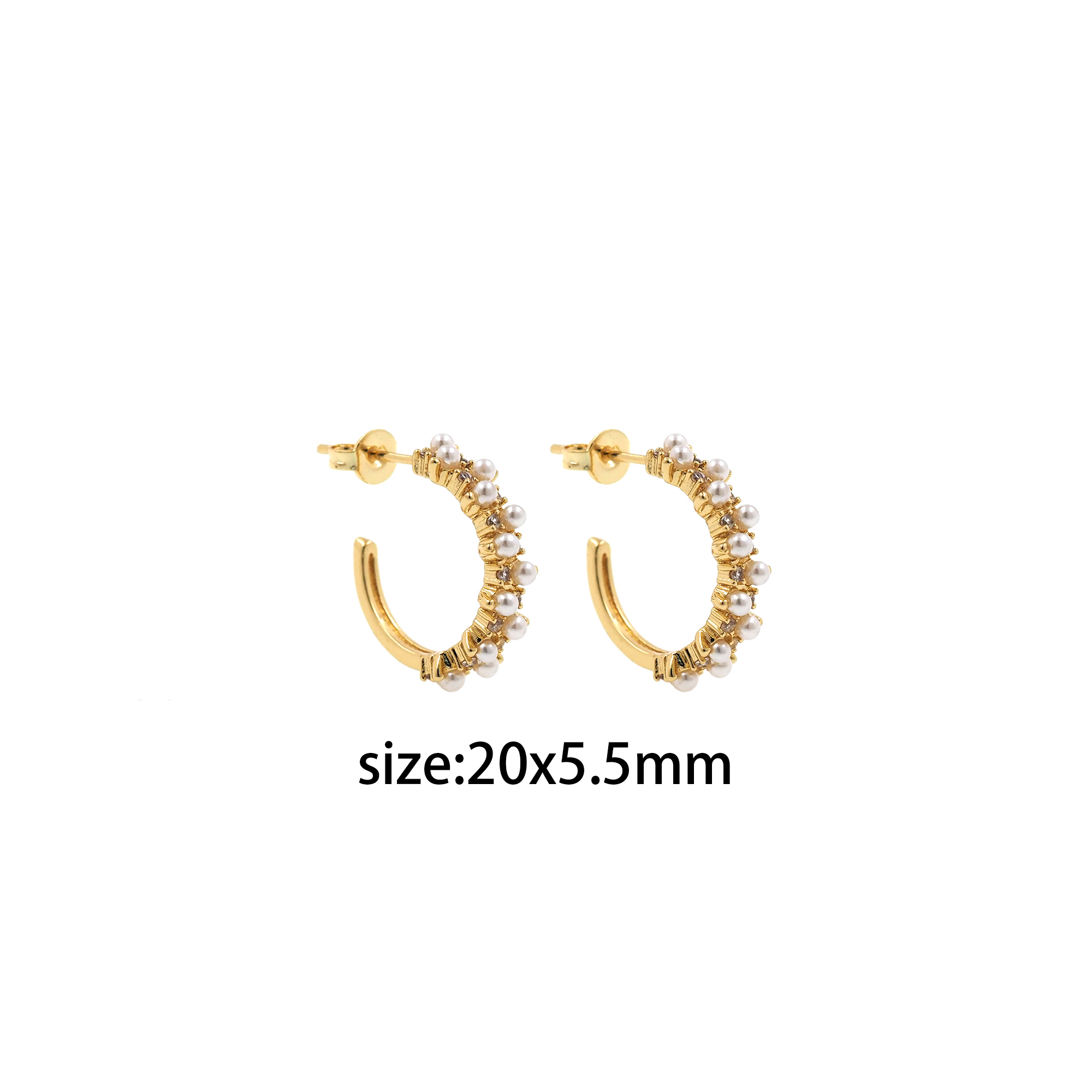 18K Gold Filled Pearl Stud Earrings,Dainty Earrings,Minimalist Earring,Gift for Wife