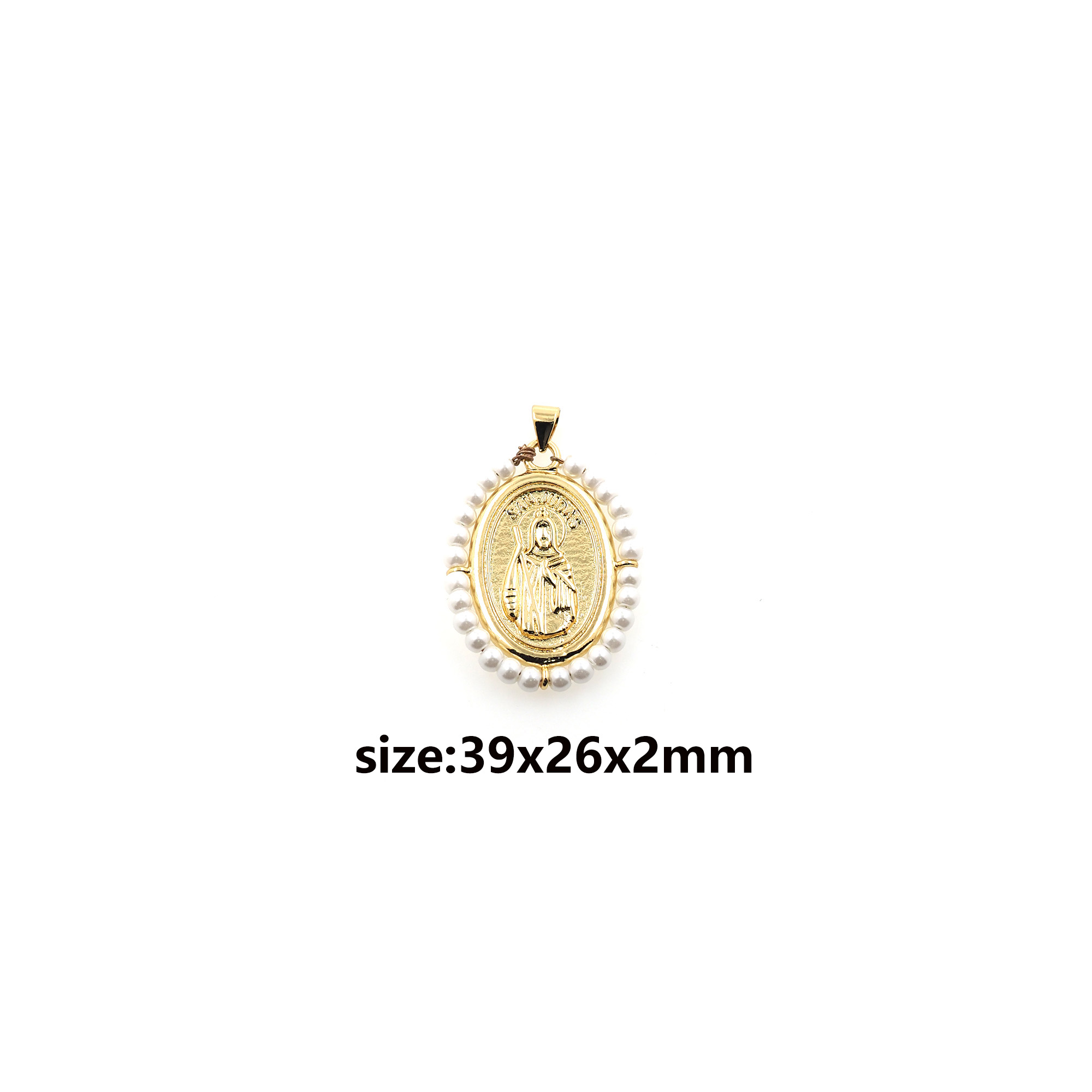 18K Gold Filled Benedict Pendant,Pearl Benedict Charm Earrings Necklace for DIY Jewelry Making Supply