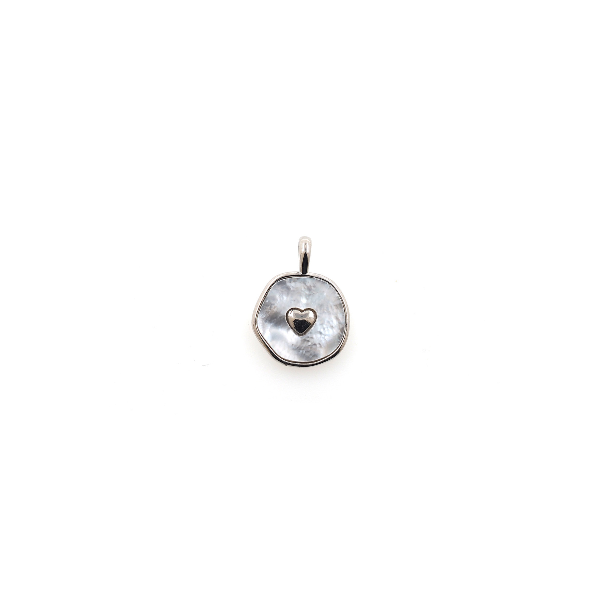18K Gold Filled Heart Pendant,Dainty Heart Charm Earrings Necklace for DIY Jewelry Making Supply