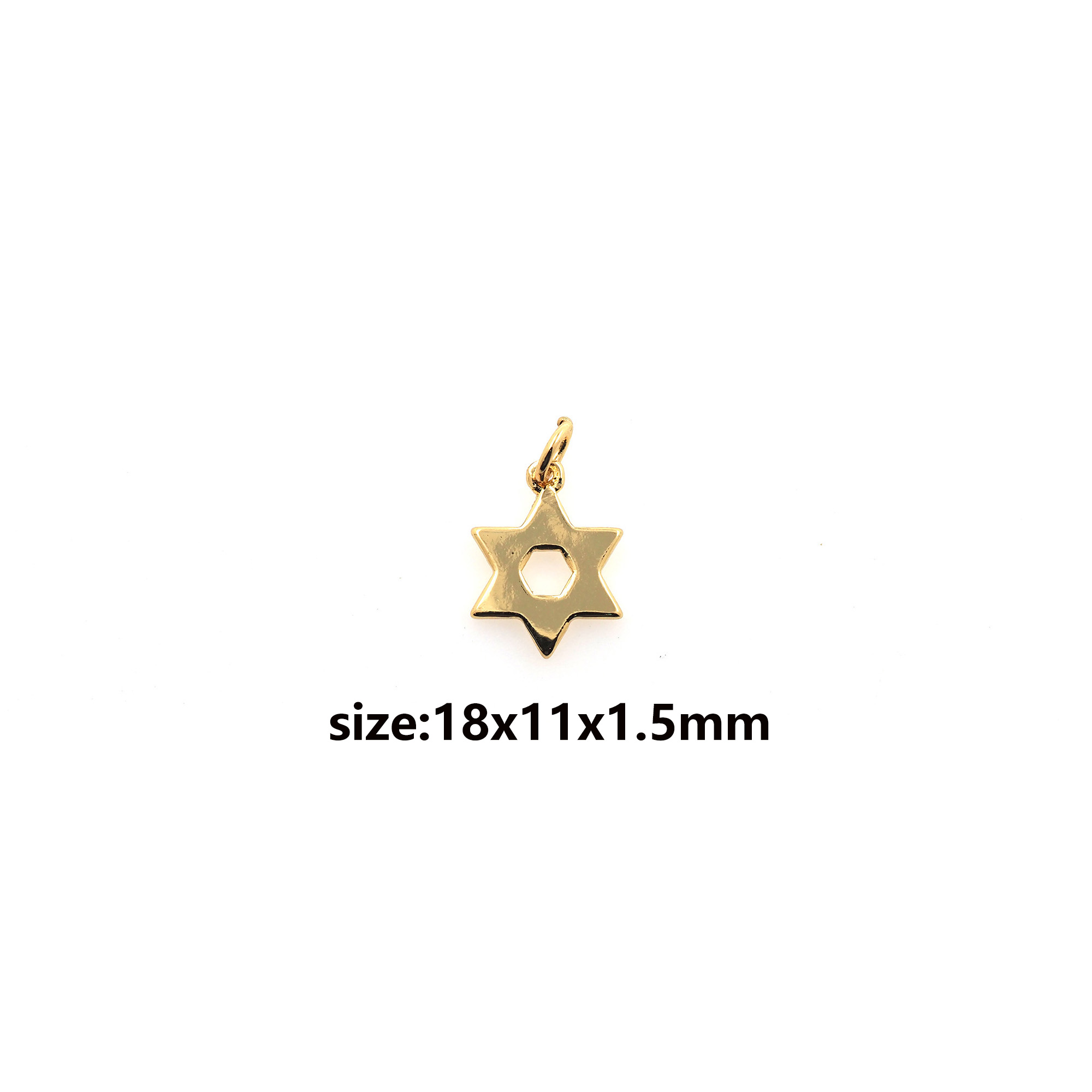 18K Gold Filled North Star Pendant,Dainty Celestial Charm Earrings Necklace for DIY Jewelry Making Supply