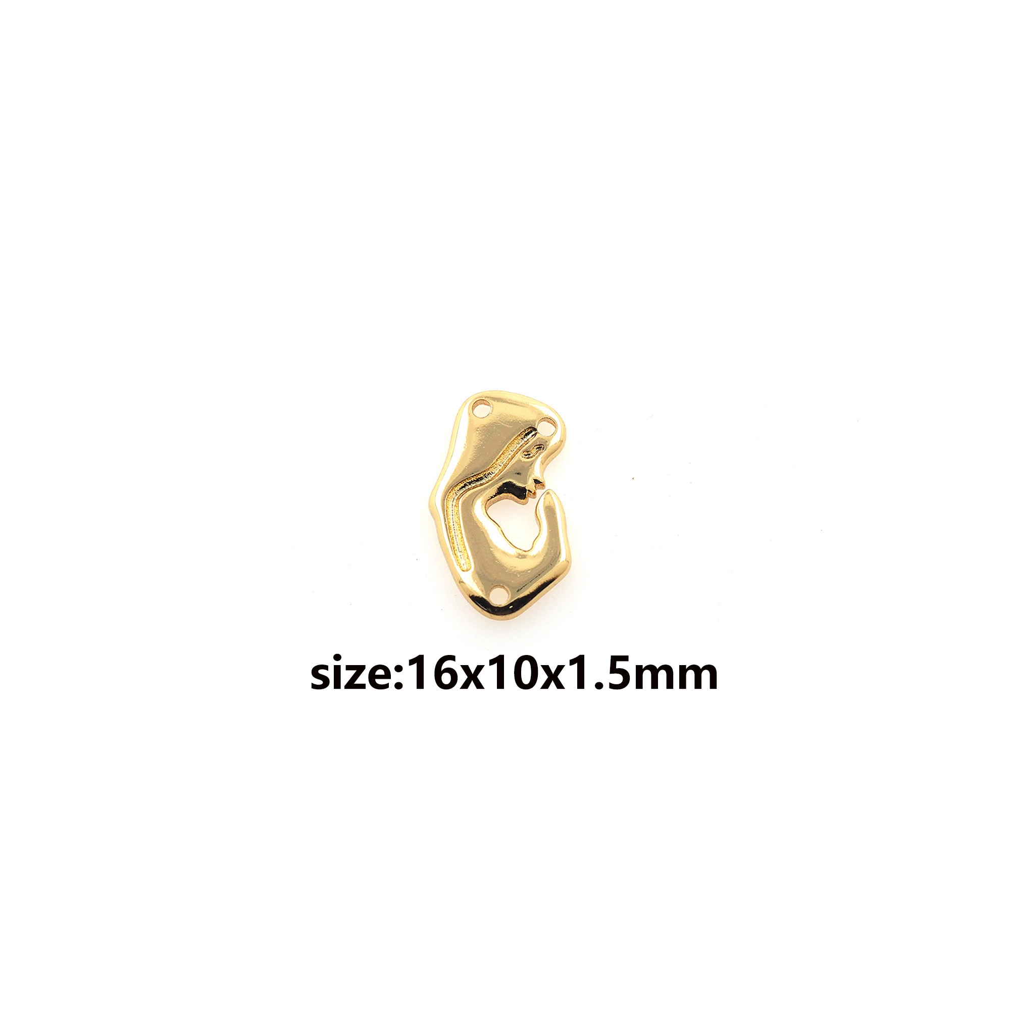 18K Gold Filled Girl Pendant,Dainty Girl Charm Earrings Necklace for DIY Jewelry Making Supply