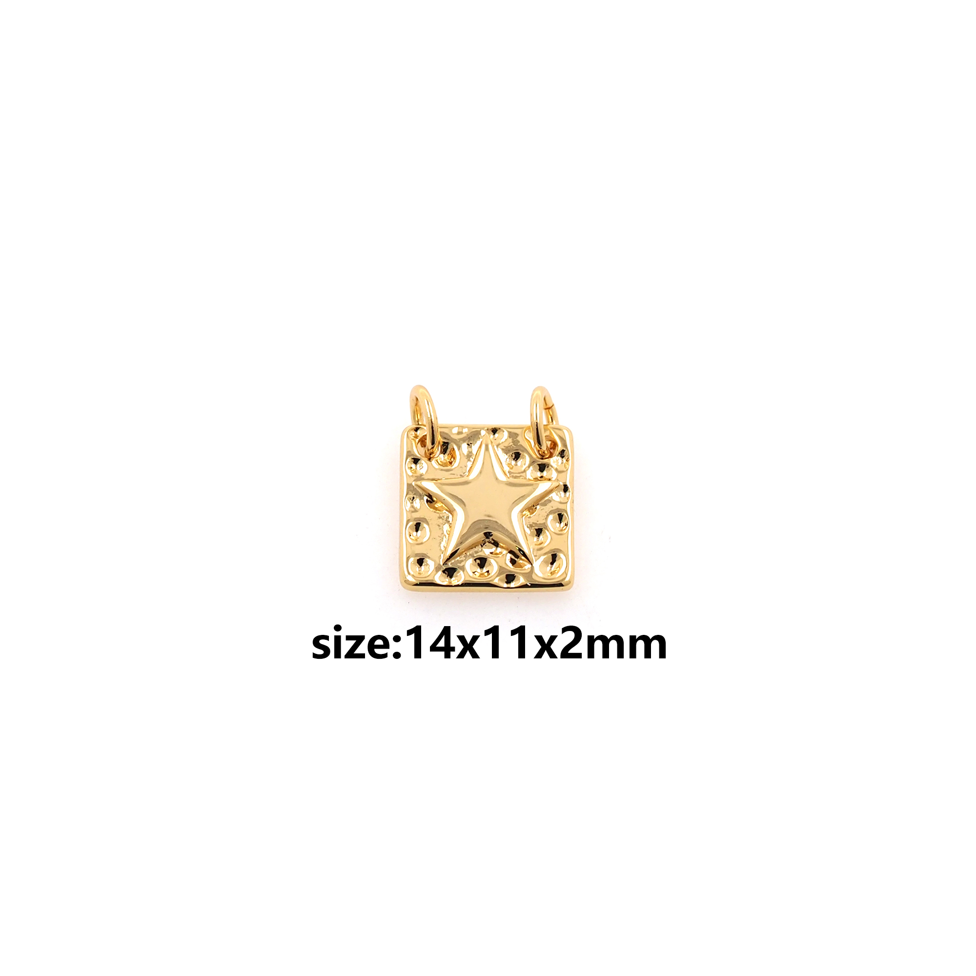 Dainty Celestial Pendant,18K Gold Filled Star Charm Earrings Necklace for DIY Jewelry Making Supply