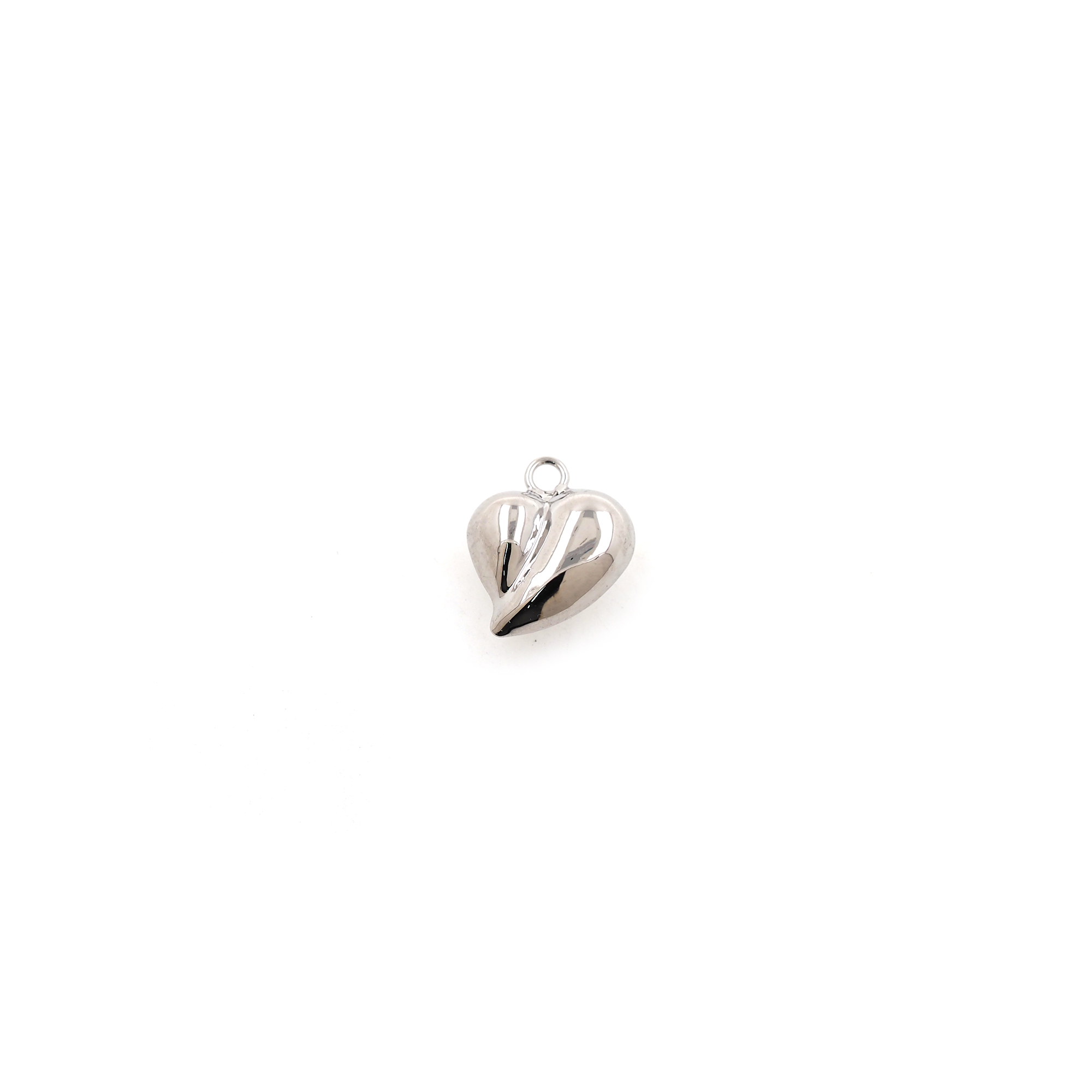 18K Gold Filled Heart Pendant,Dainty Heart Charm Earrings Necklace for DIY Jewelry Making Supply