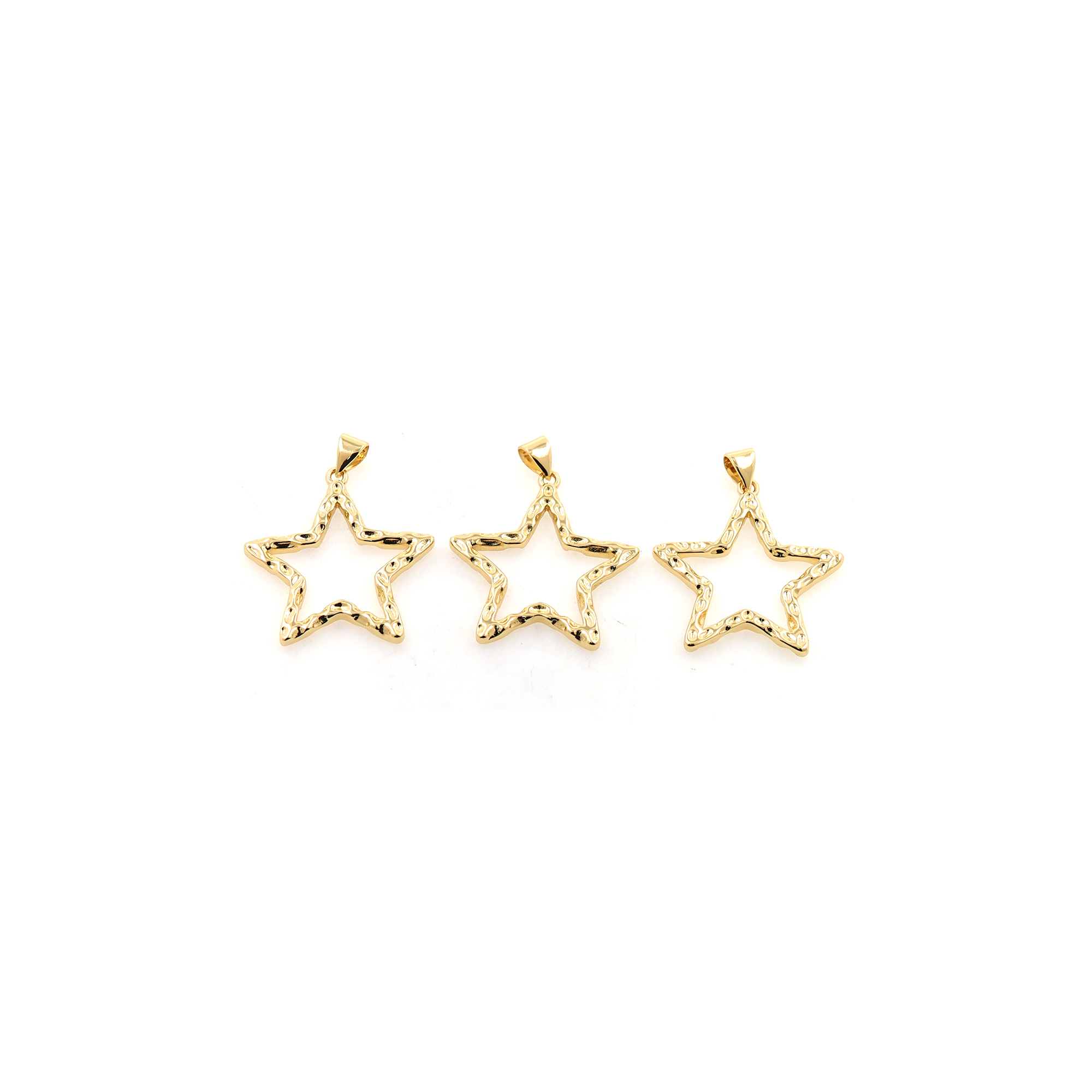 18K Gold Filled Star Pendant,Dainty Celestial Charm Earrings Necklace for DIY Jewelry Making Supply