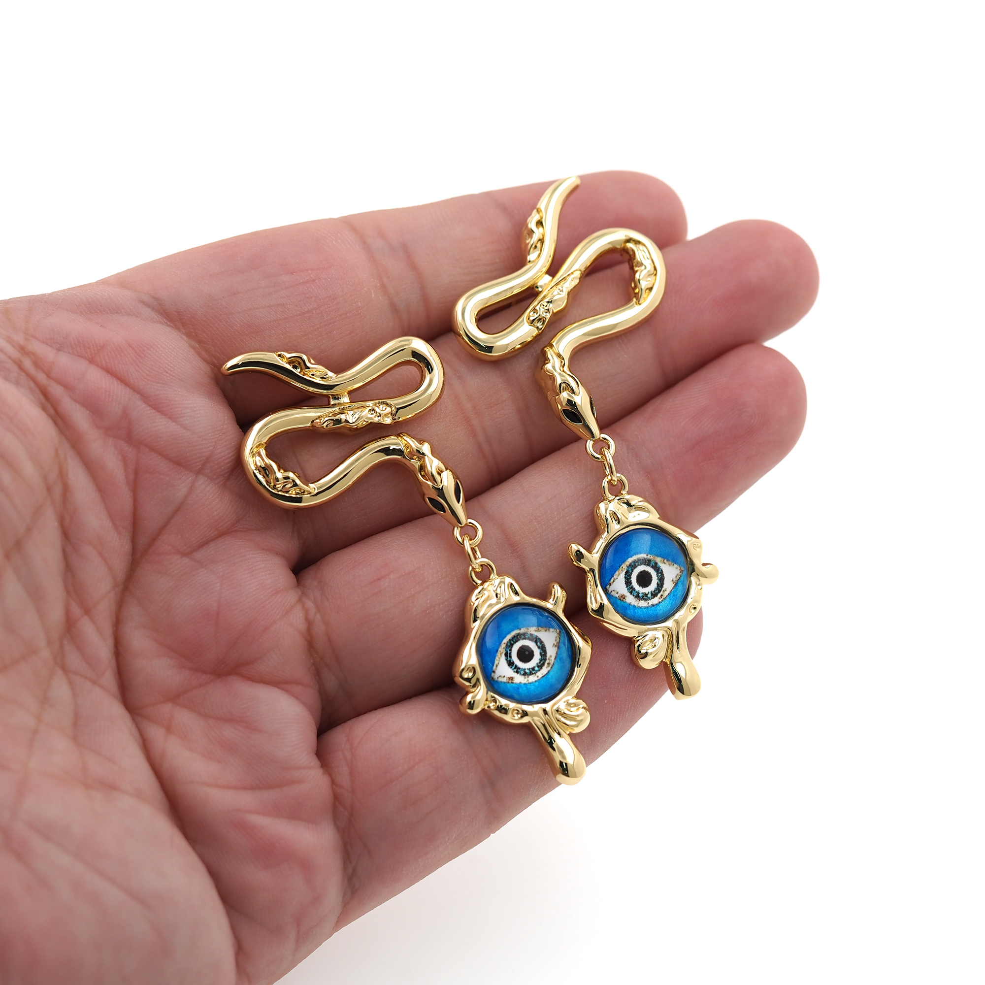 18K Gold Filled Evil Eye Stud Earrings,Evil Eye Earrings,Everyday Earrings,Minimalist Earring
