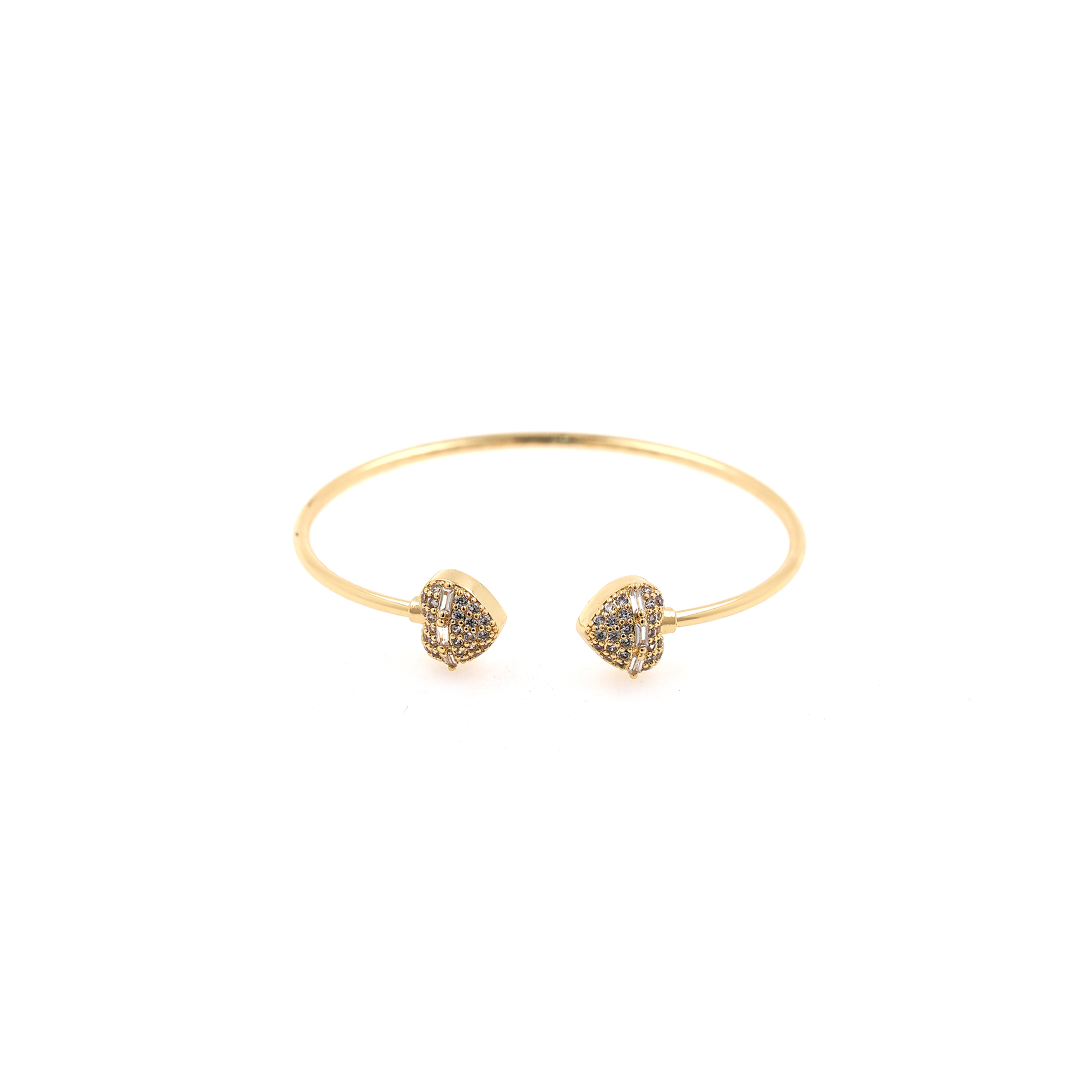 18K Gold Filled Heart Bangle For Women,Minimalist Bracelet,Thin Cuff Bangle Bracelet,Everyday Bracelet,Gift for Her