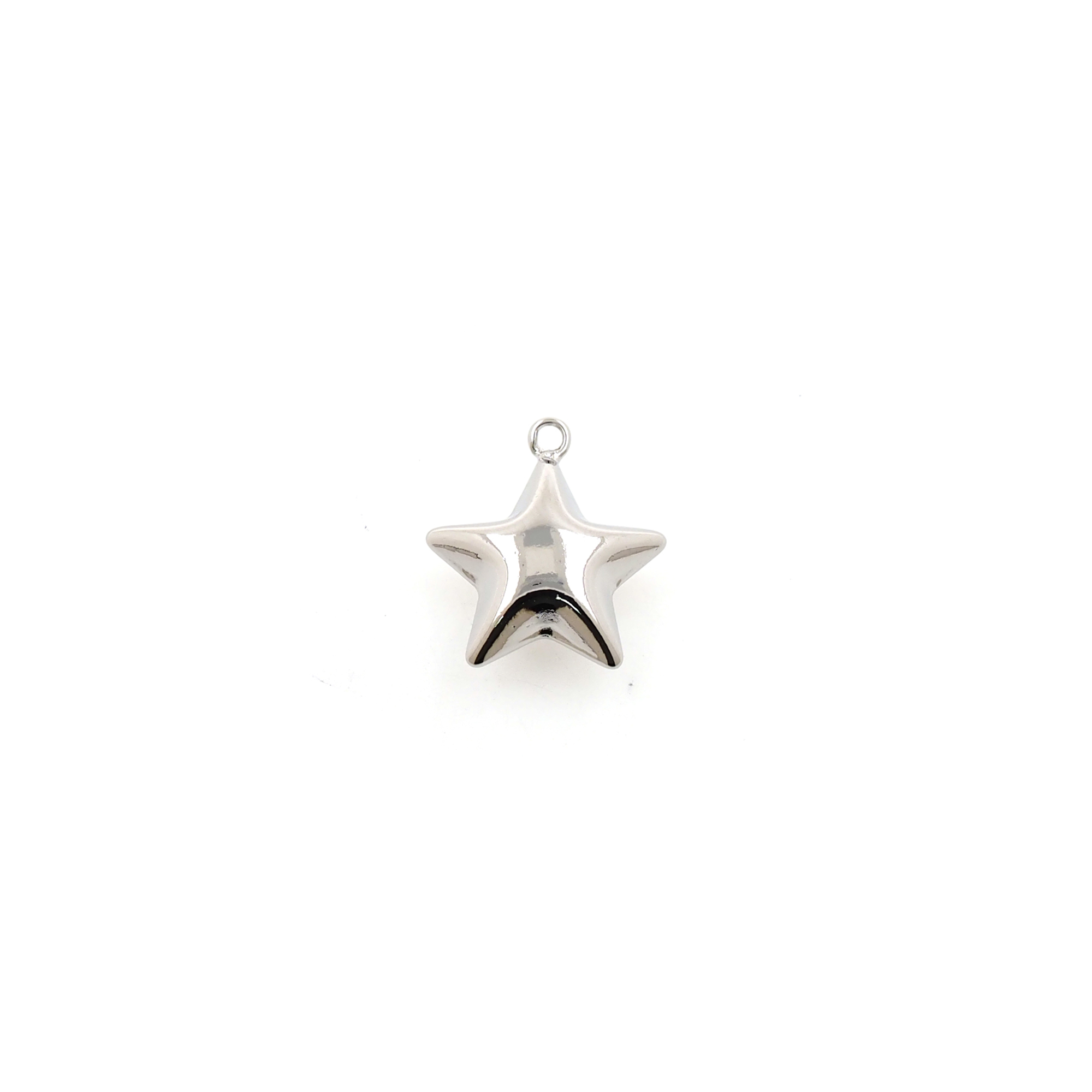 18K Gold Filled Star Pendant,Celestial Charm Earrings Necklace for DIY Jewelry Making Supply