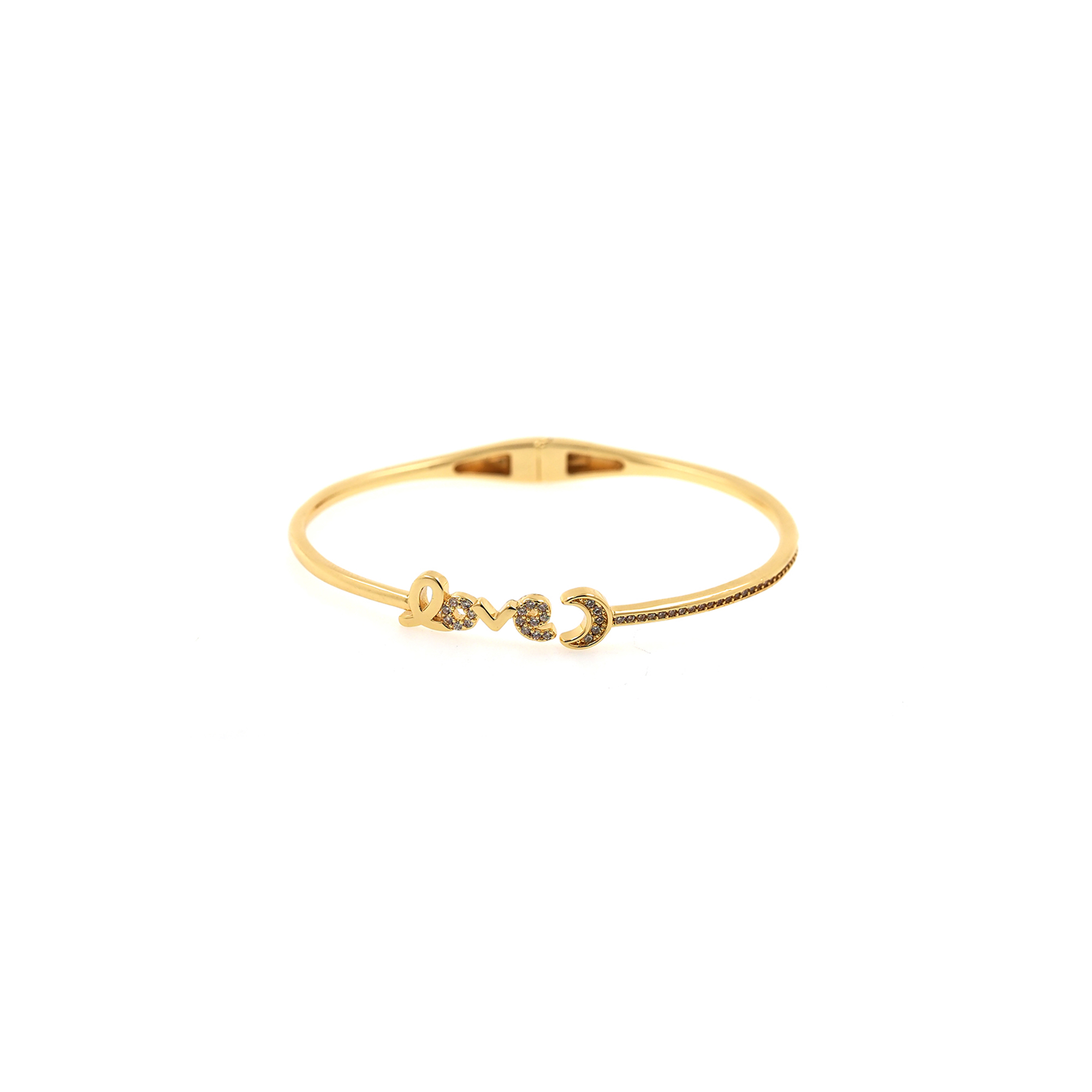18K Gold Filled CZ Love Bangle For Women,Minimalist Bracelet,Thin Cuff Bangle Bracelet,Everyday Bracelet,Gift for Her