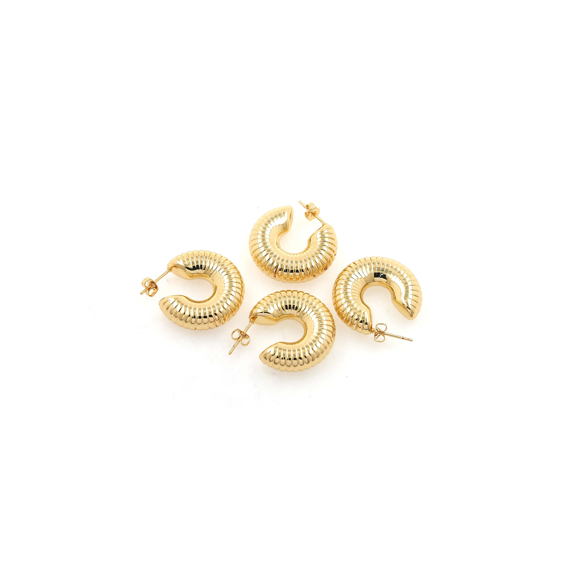 18K Gold Filled Thick Stud Earrings,Thick Earrings,Dainty Earrings,Minimalist Earring,Gift for Wife