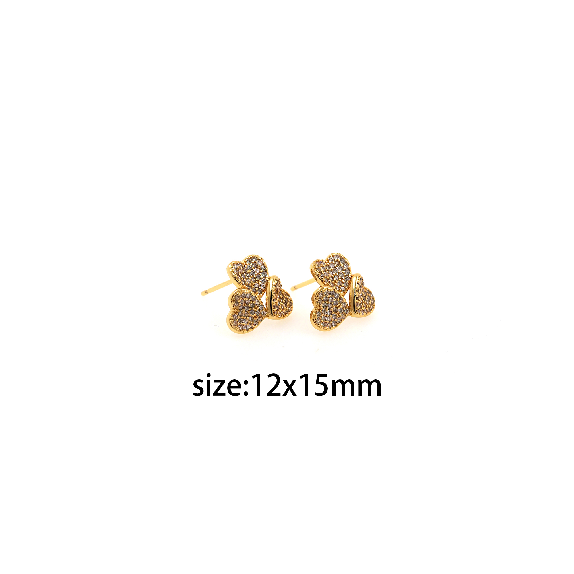 18K Gold Filled Heart Stud Earrings,Heart Earrings,Dainty Earrings,Minimalist Earring,Gift for Wife