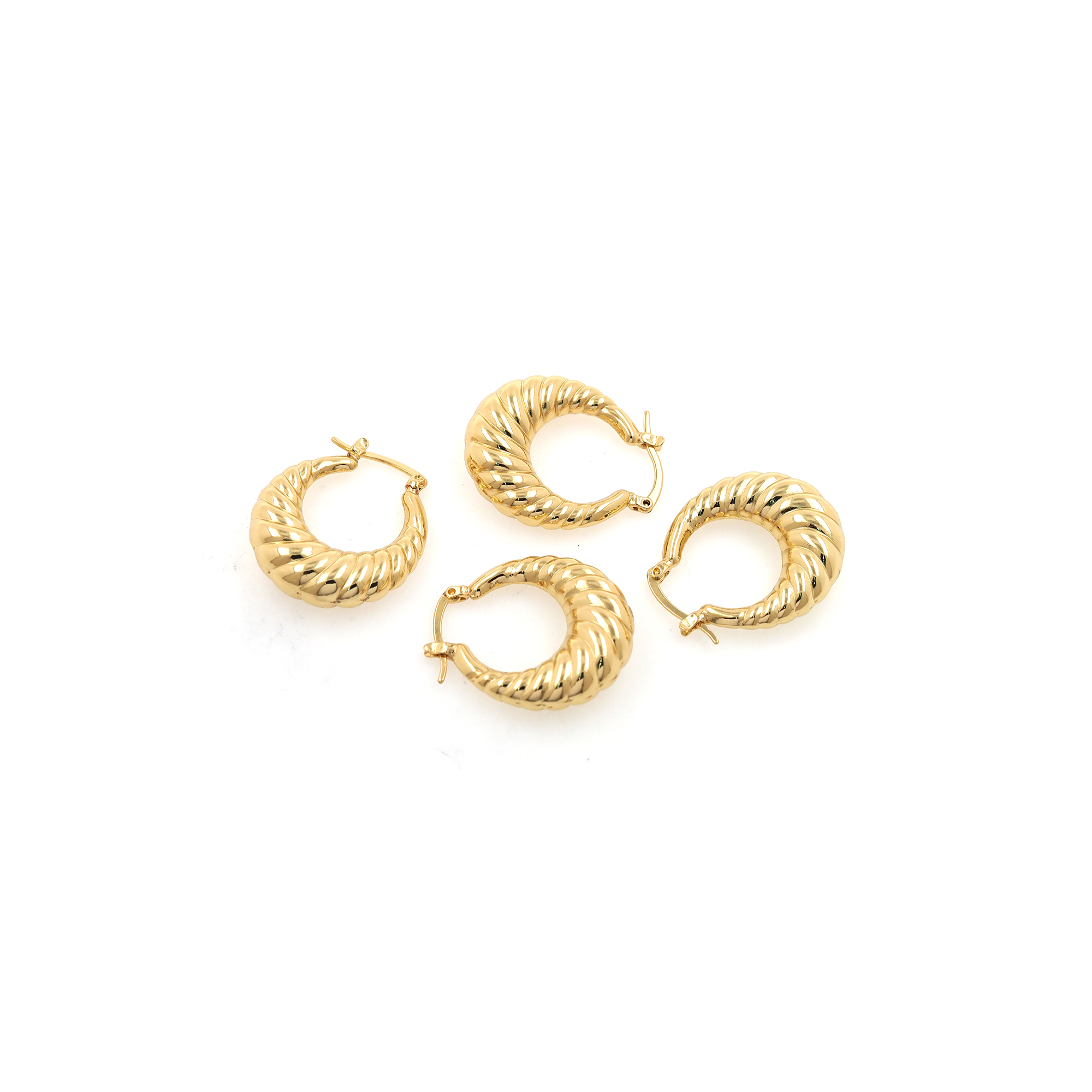 18K Gold Filled Thick Hoops,Dainty Hoops,Gold Huggies Hoop Earrings,Minimalist Earrings