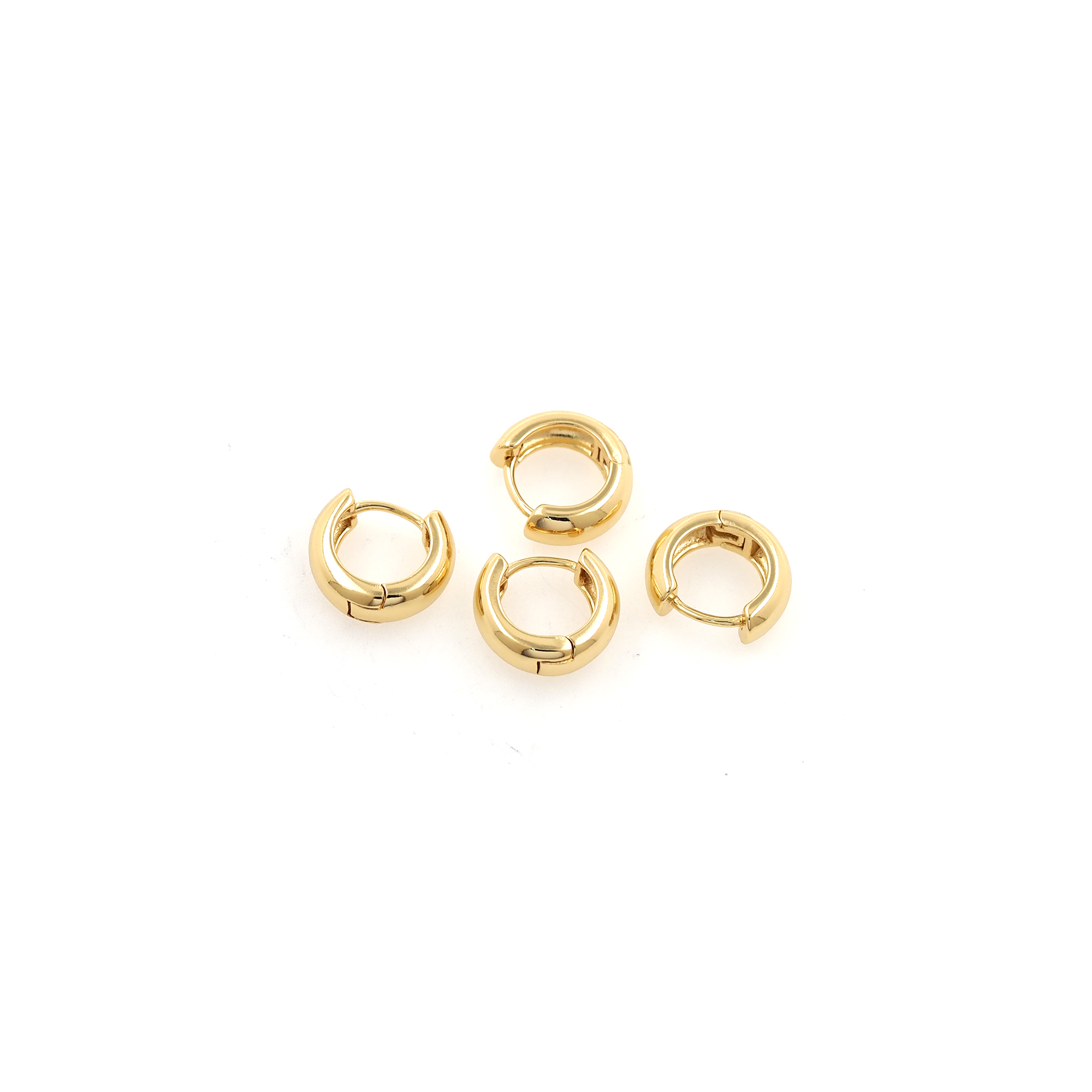 Thick Hoops Earrings,18K Gold Filled Dainty Hoops,Gold Huggies Hoop Earrings,Minimalist Earrings