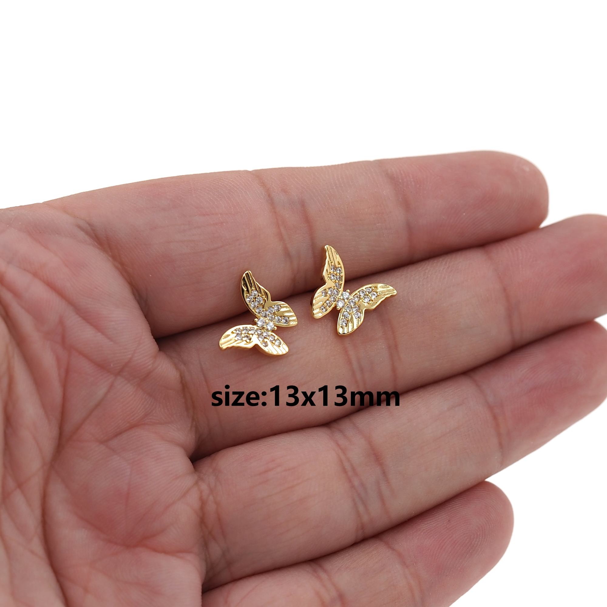 18K Gold Filled Butterfly Stud Earrings,Butterfly Earrings,Dainty Earrings,Minimalist Earring,Gift for Wife
