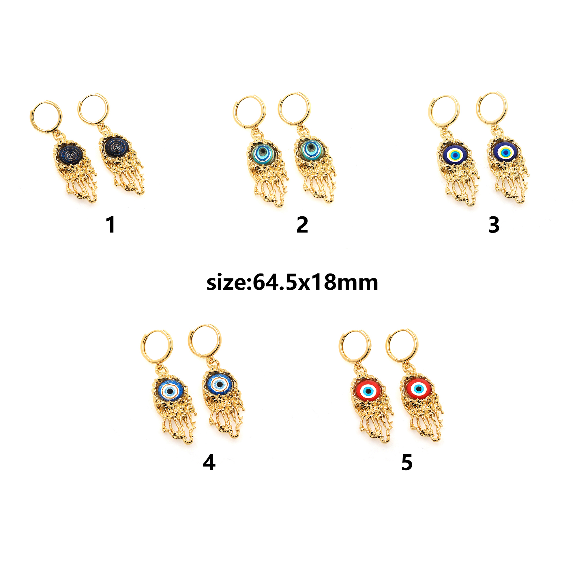 18K Gold Filled Evil Eye Hoops,Dainty Earrings,Evil Eye Earrings,Gold Hoop Earrings,Huggie Earrings