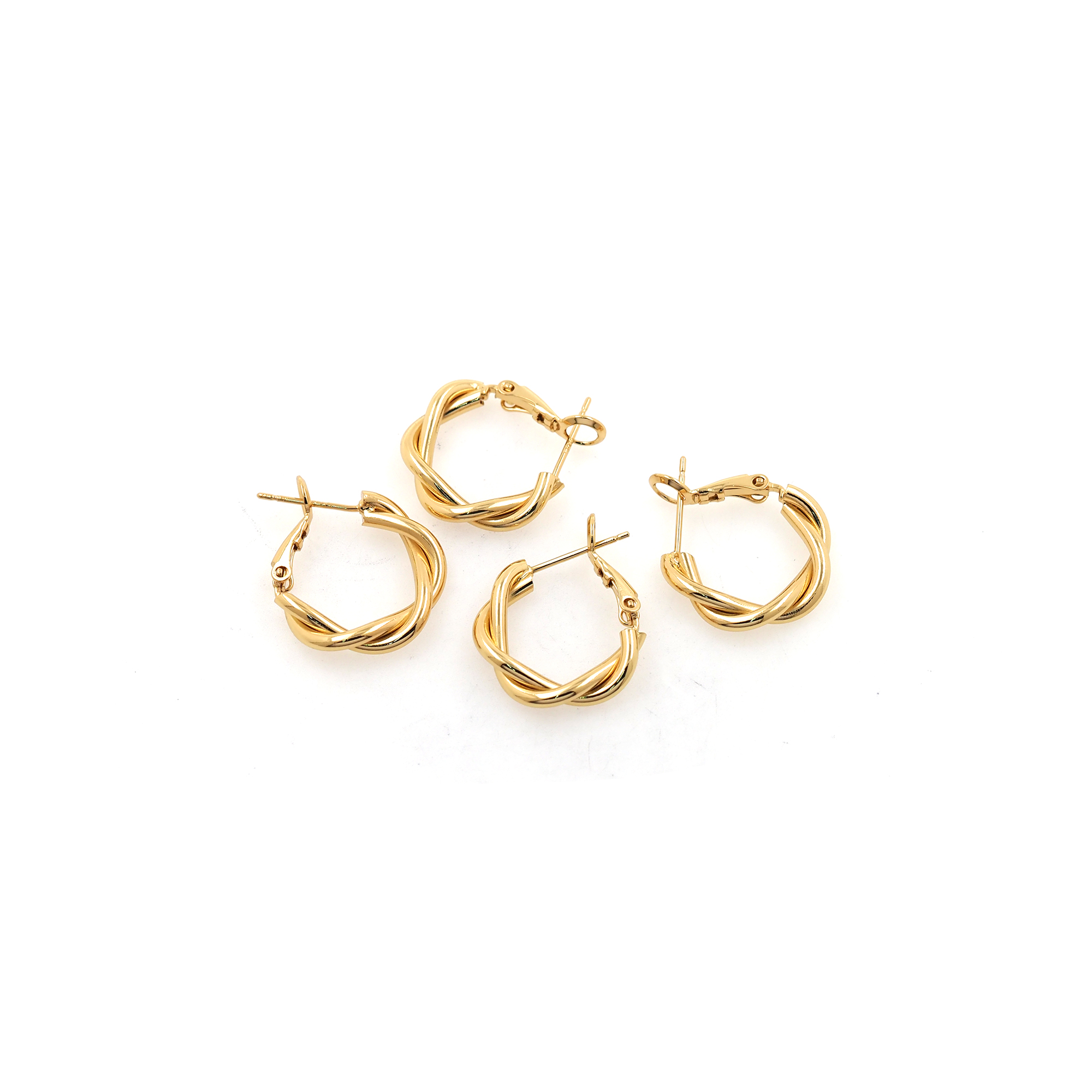 18K Gold Filled Twist Hoop Earrings,Everyday Earrings,Dainty Earrings,Gold Hoops Huggie,Minimalist Earrings