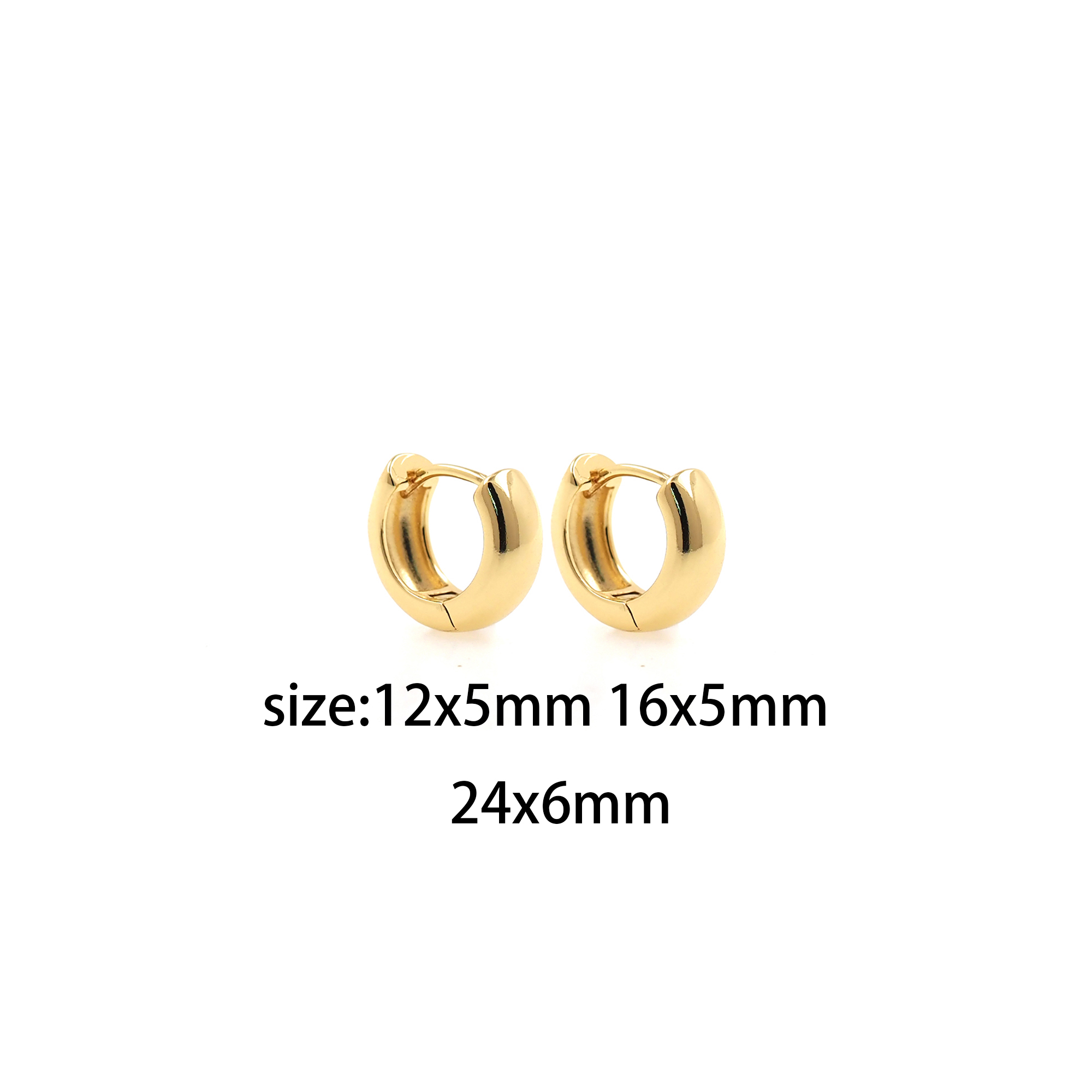 Thick Hoops Earrings,18K Gold Filled Dainty Hoops,Gold Huggies Hoop Earrings,Minimalist Earrings