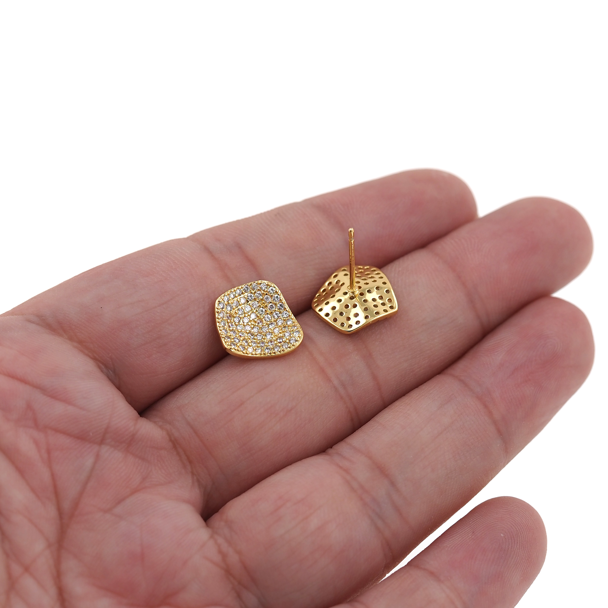 18K Gold Filled Irregular Stud Earrings,Geometric Earrings,,Dainty Earrings,Minimalist Earring,Gift for Wife