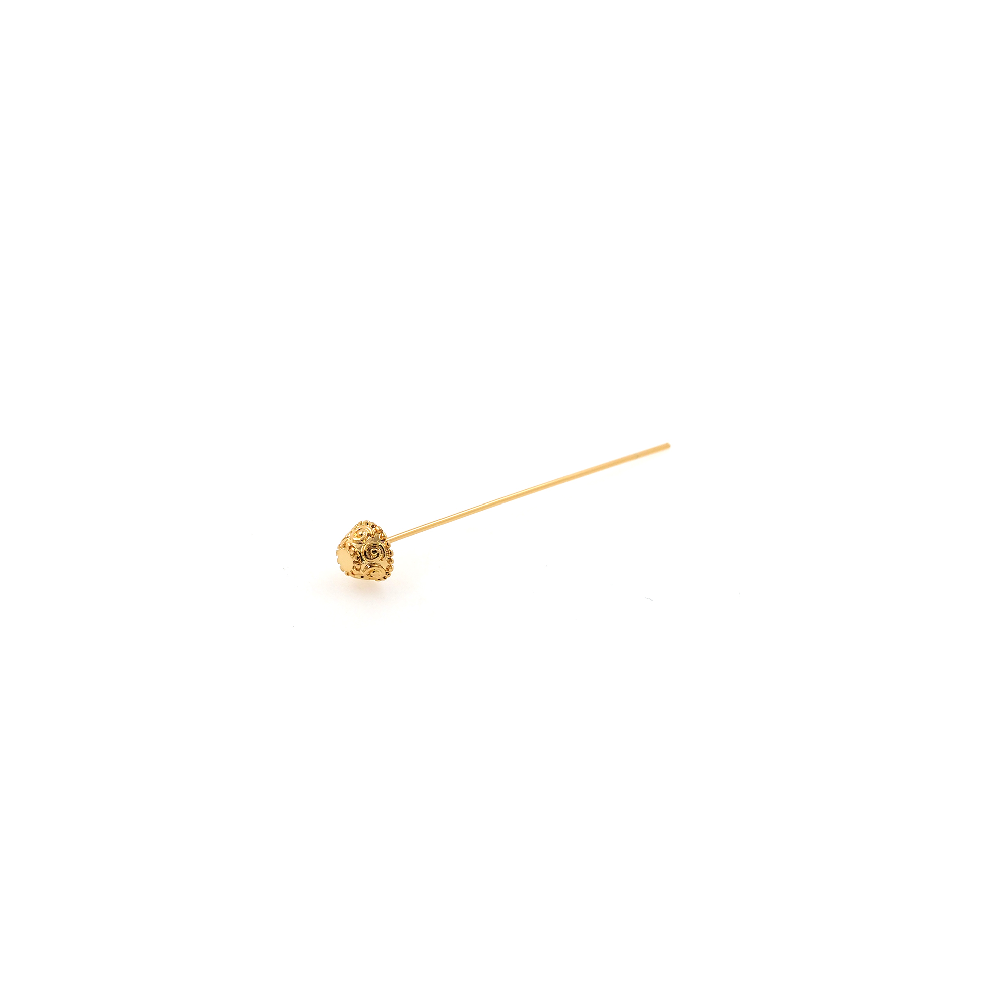 18K Gold Filled Flower Head Pins,Gold Ball Needle Charm Earrings Necklace for DIY Jewelry Making Supply