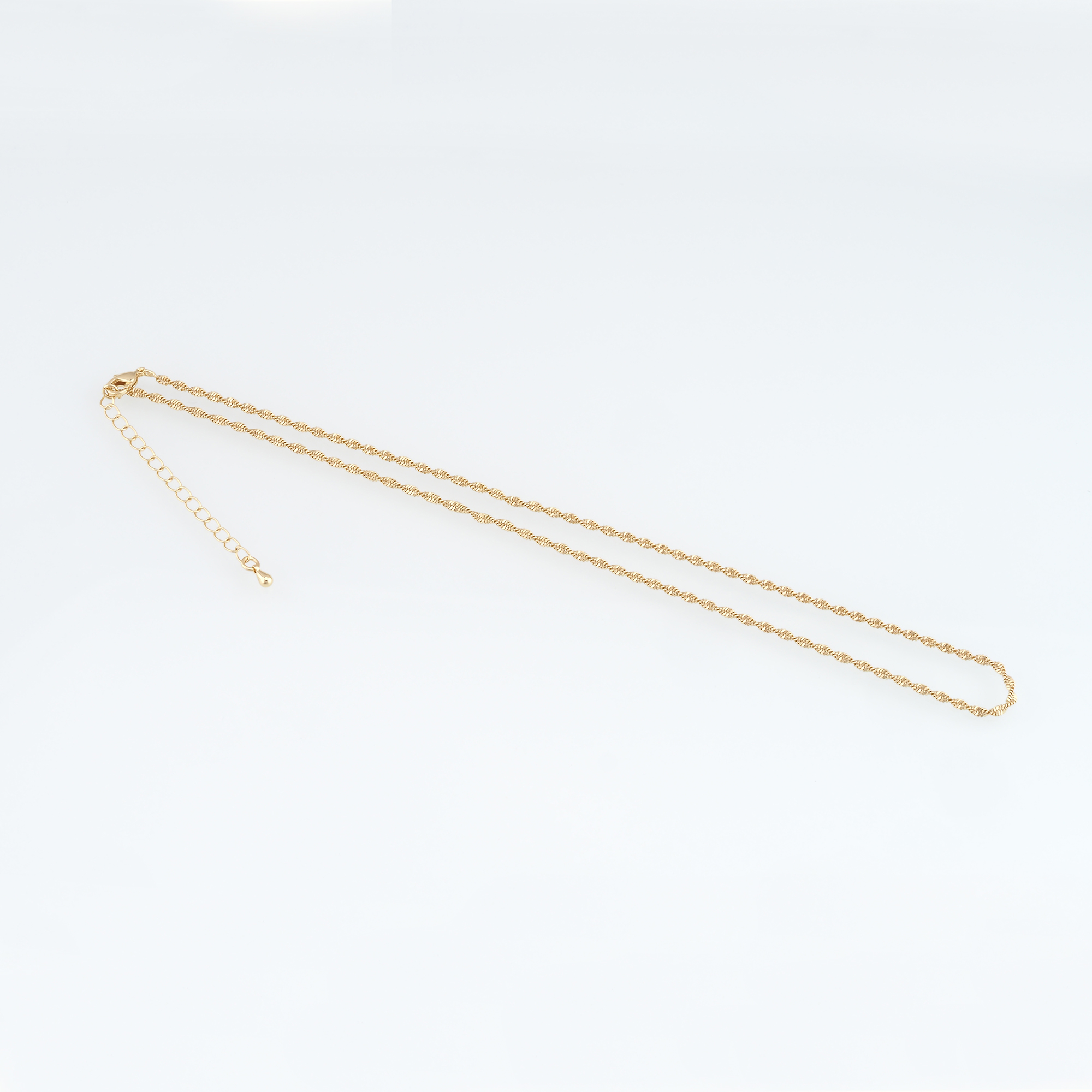 18K Gold Filled Twist Chain Necklace,Thin Link Chain Necklace,Twist Chain,Minimalist Necklace,Adjustable Necklace