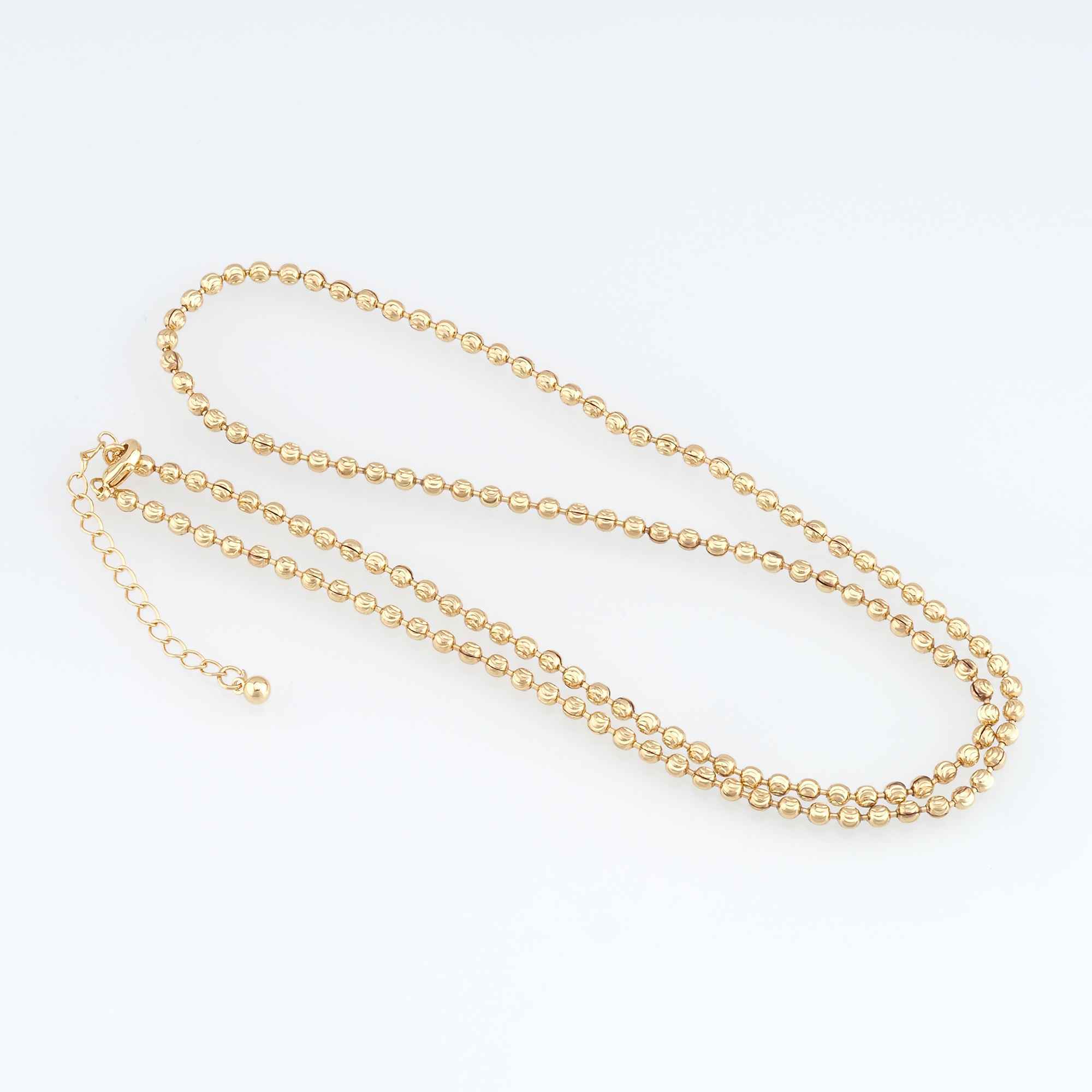 18K Gold Filled Ball Chain Necklace,Thin Link Chain Necklace,Ball Thin Chain,Minimalist Necklace,Adjustable Necklace