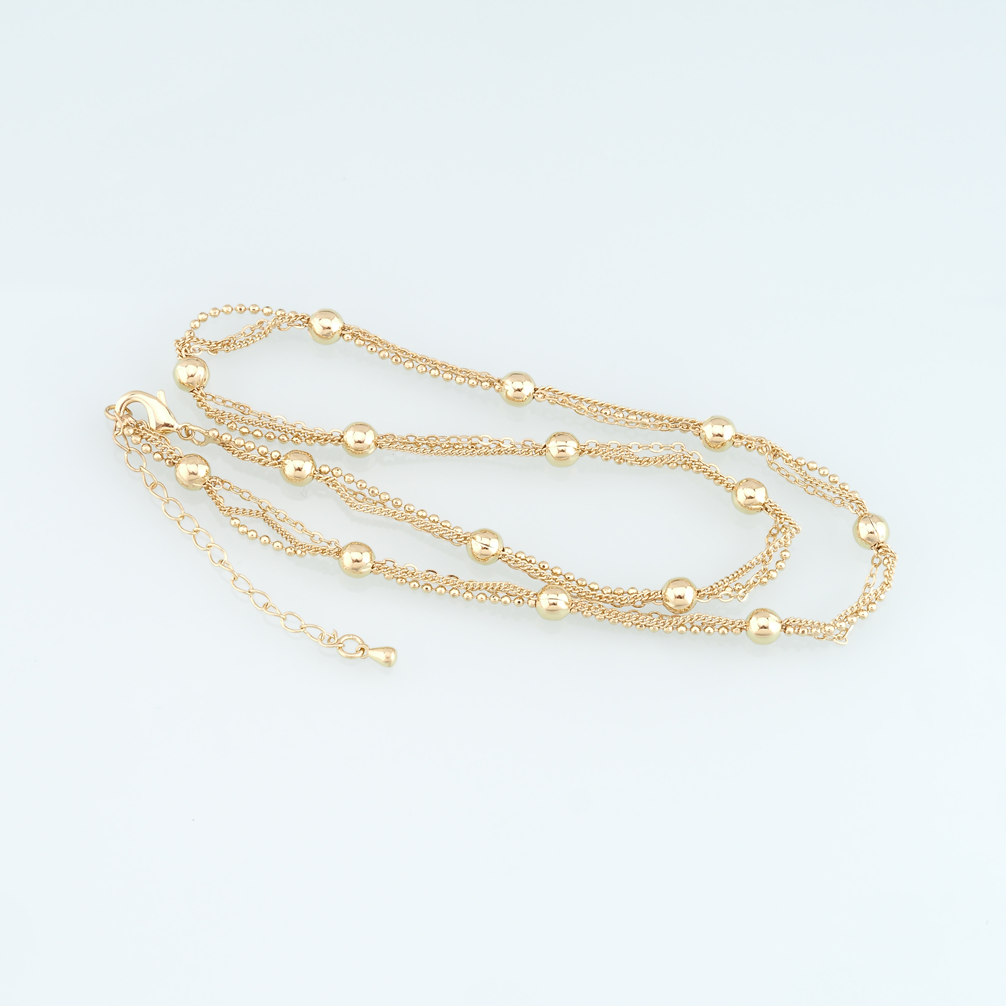 18K Gold Filled Ball Chain Necklace,Thin Link Chain Necklace,Beaded Link Chain,Minimalist Necklace,Adjustable Necklace