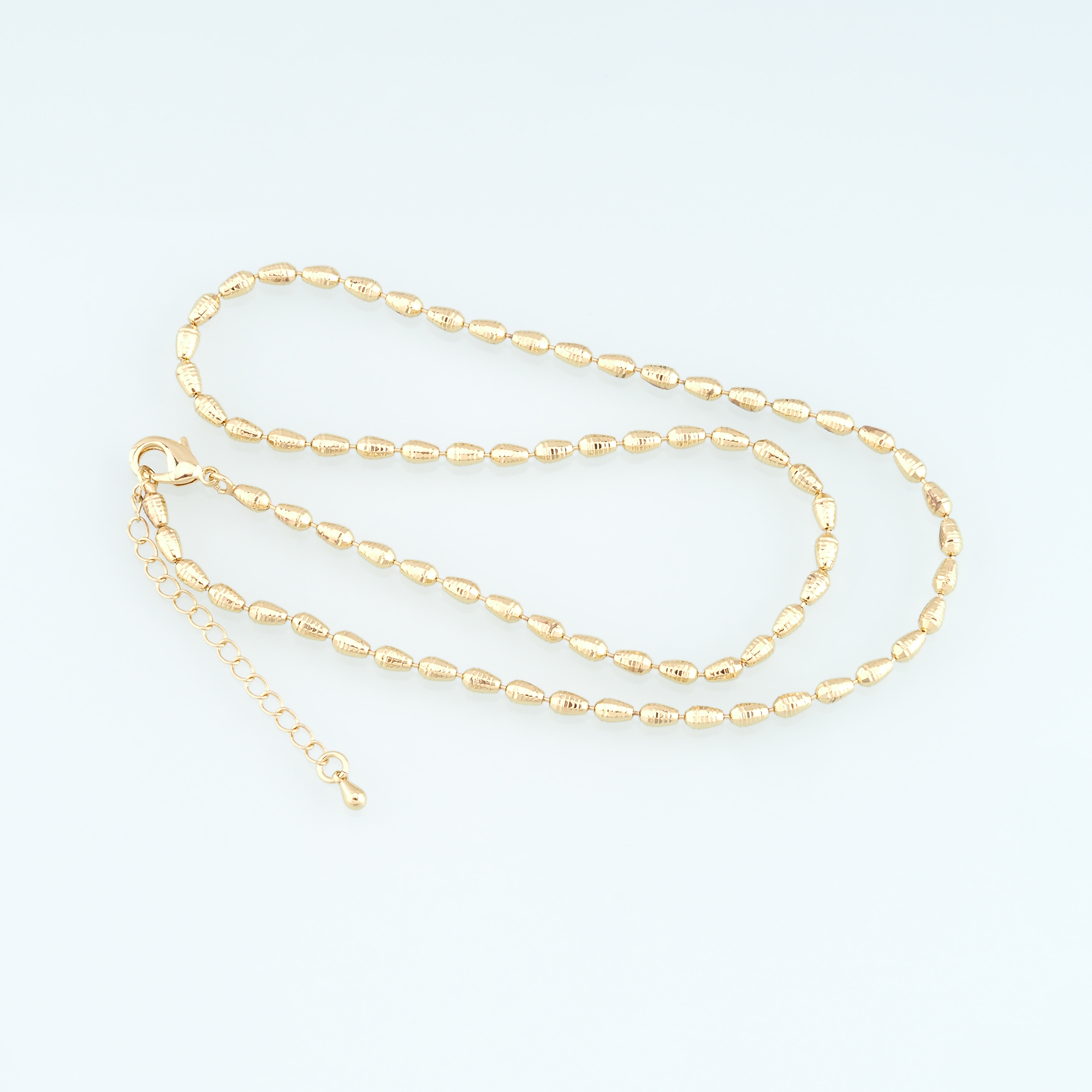 18K Gold Filled Ball Chain Necklace,Thin Link Chain Necklace,Oval Ball Link Chain,Minimalist Necklace,Adjustable Necklace