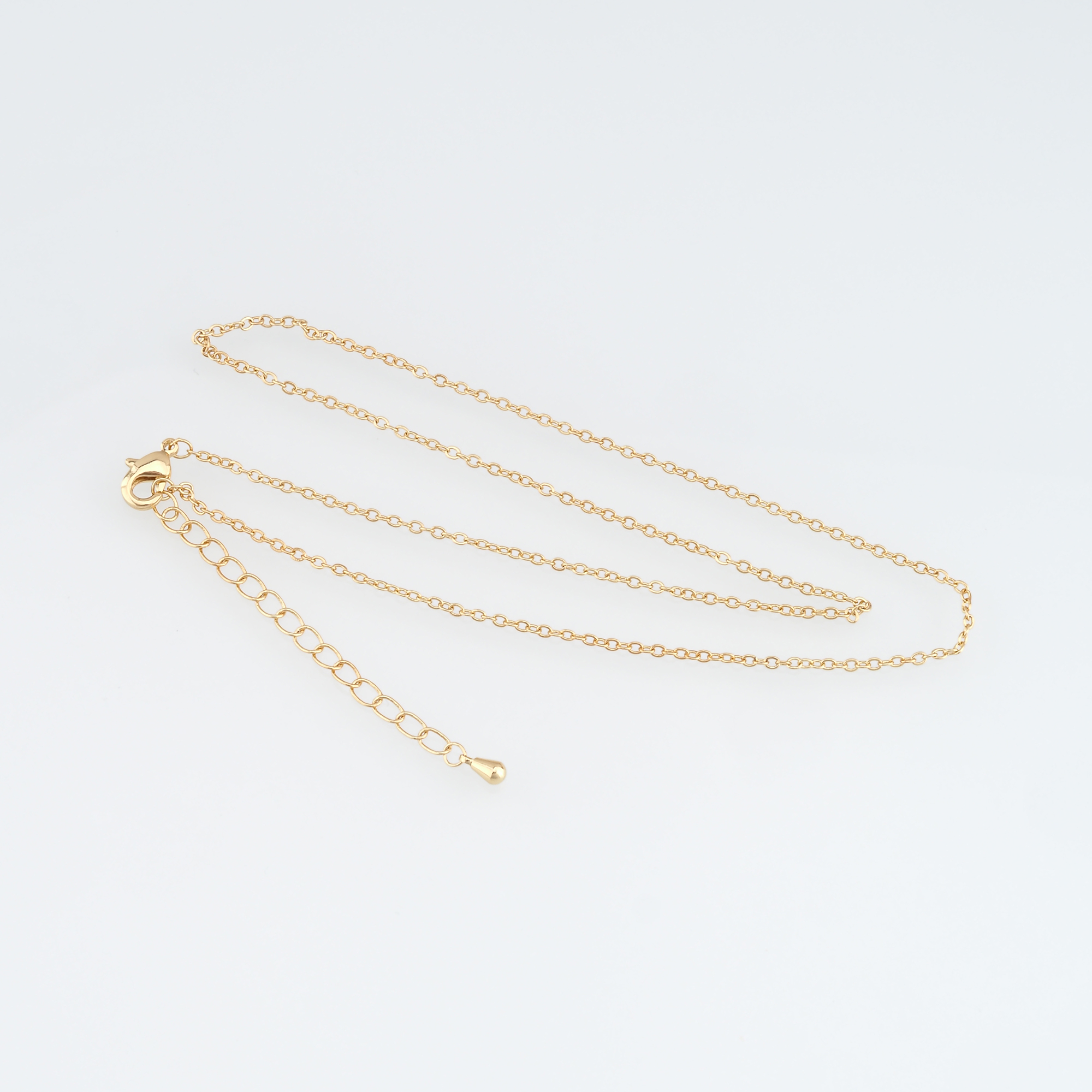 18K Gold Filled Cable Chain Necklace,Thin Link Chain Necklace,Cable Link Chain,Minimalist Necklace,Adjustable Necklace