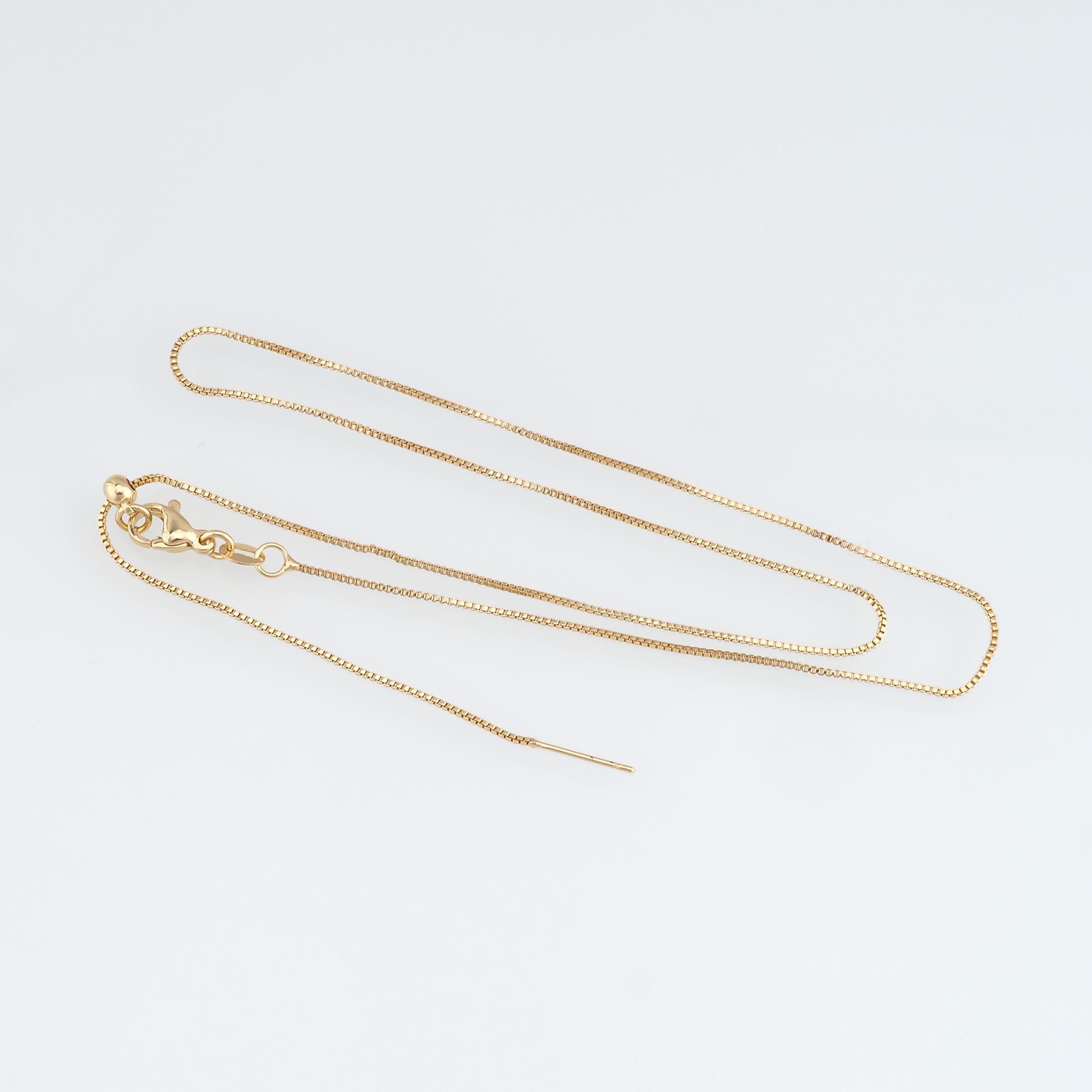 18K Gold Filled Box Chain Necklace,Thin Link Chain Necklace,Box Link Chain,Minimalist Necklace,Adjustable Necklace