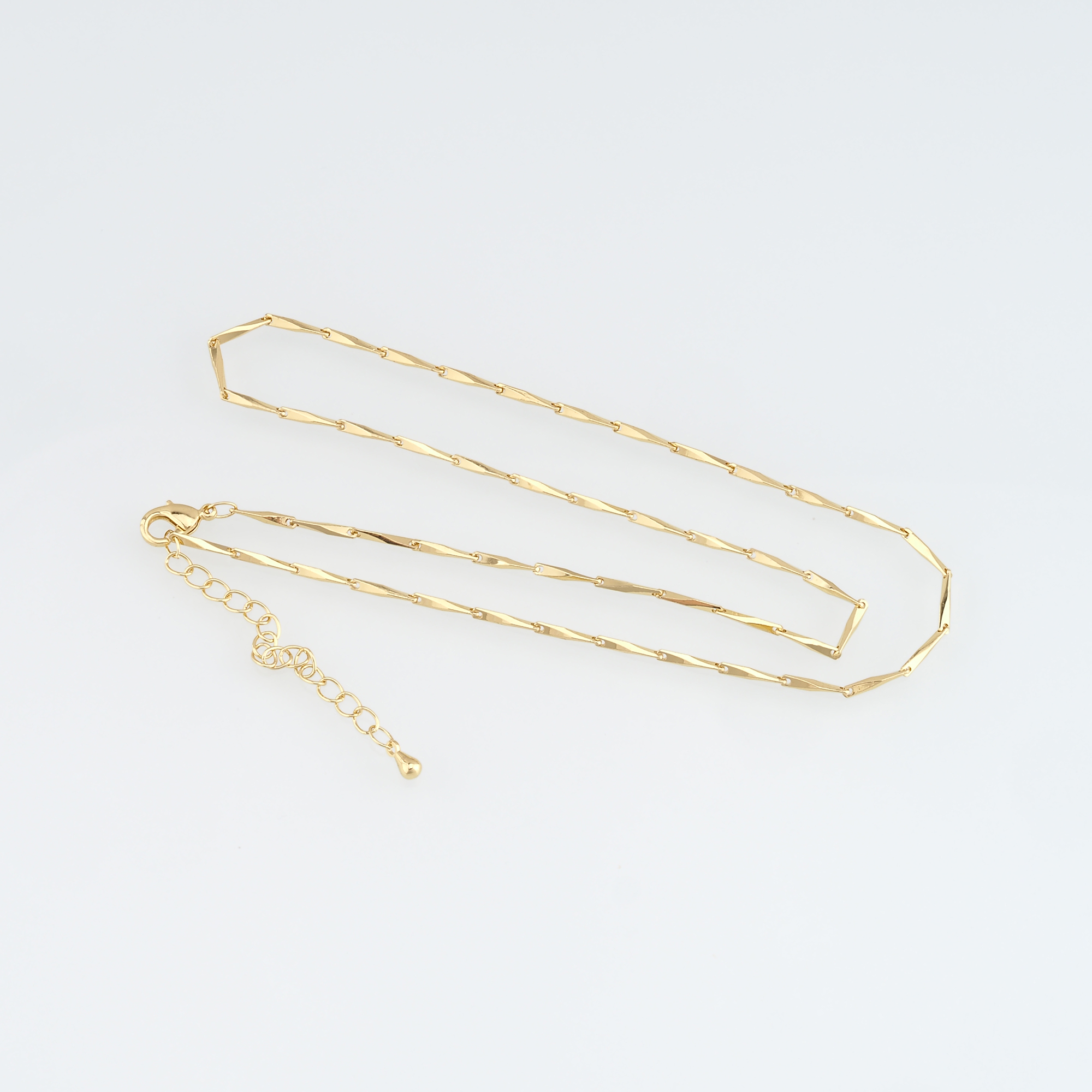 18K Gold Filled Geometric Chain Necklace,Thin Link Chain Necklace,Link Chain,Minimalist Necklace,Adjustable Necklace