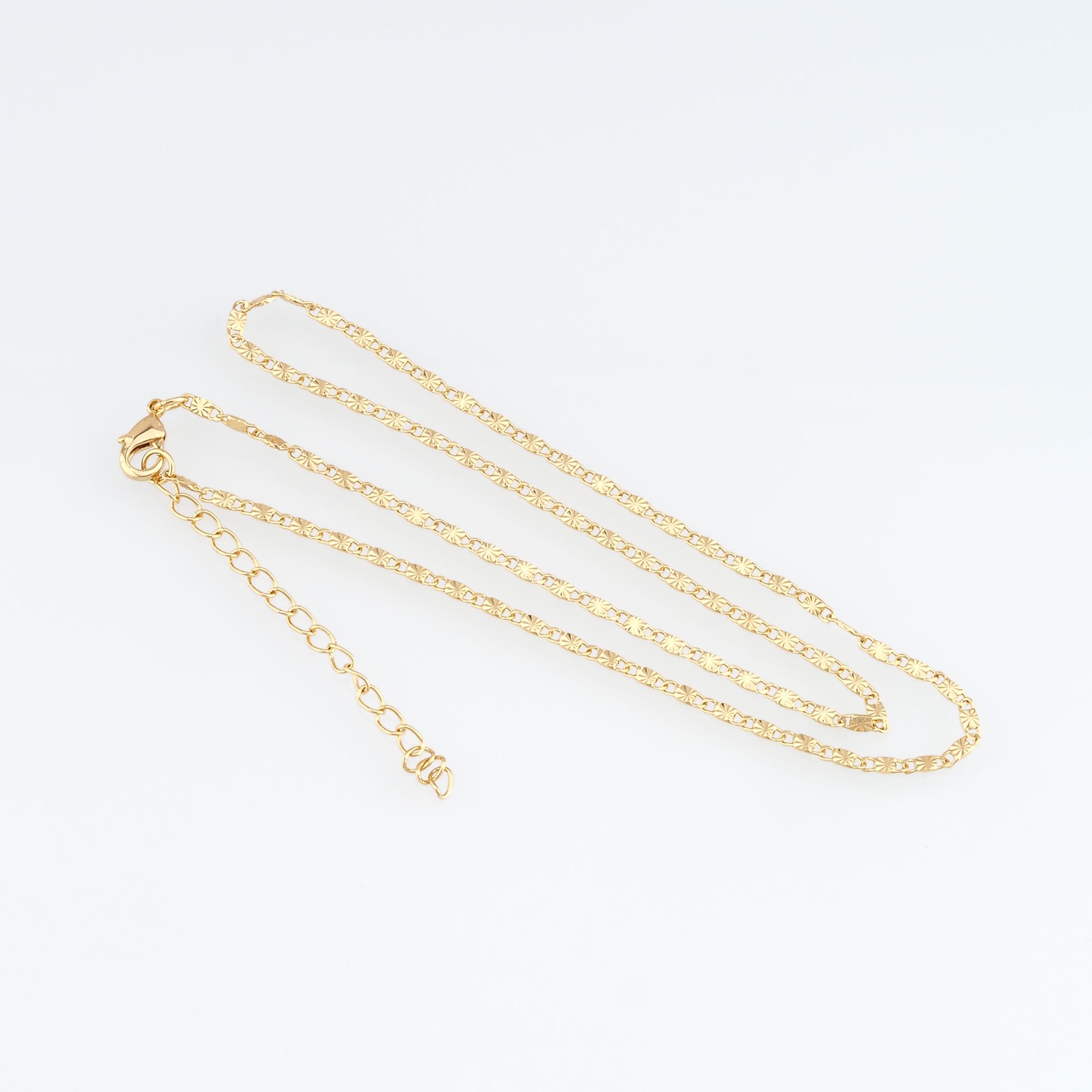 18K Gold Filled Textured Chain Necklace,Thin Link Chain Necklace,Sunbeam Link Chain,Minimalist Necklace,Adjustable Necklace