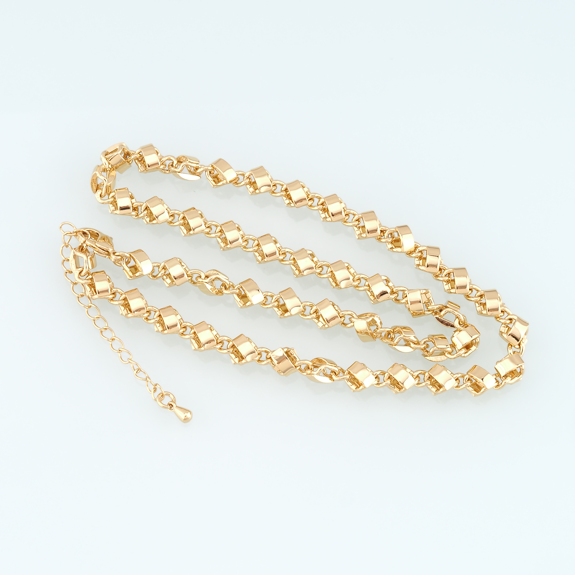 18K Gold Filled Geometric Chain Necklace,Gold Link Chain Necklace,Link Chain,Minimalist Necklace,Adjustable Necklace