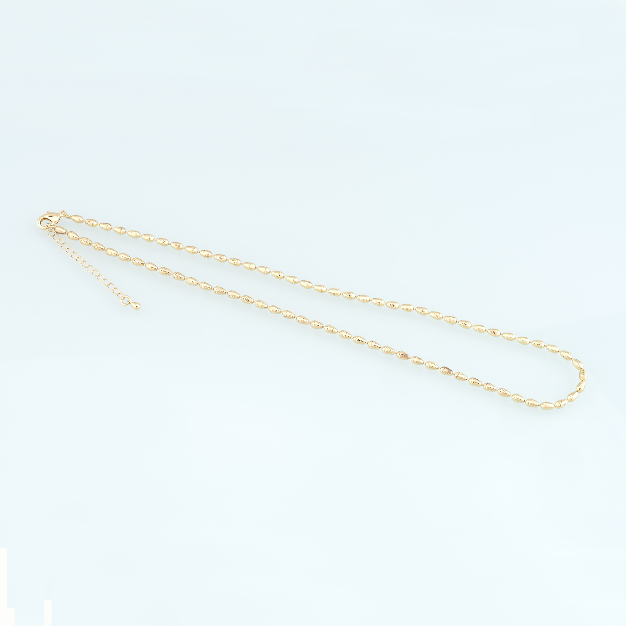 18K Gold Filled Ball Chain Necklace,Thin Link Chain Necklace,Oval Ball Link Chain,Minimalist Necklace,Adjustable Necklace